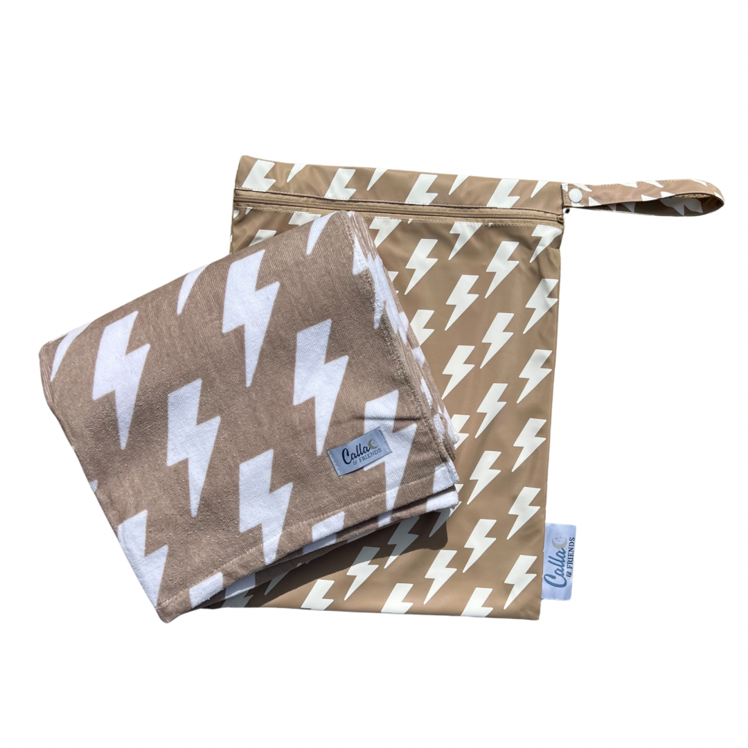 Calla and Friends The Kenzie Beach Towel - BOLT Fawn | Playroom Avenue