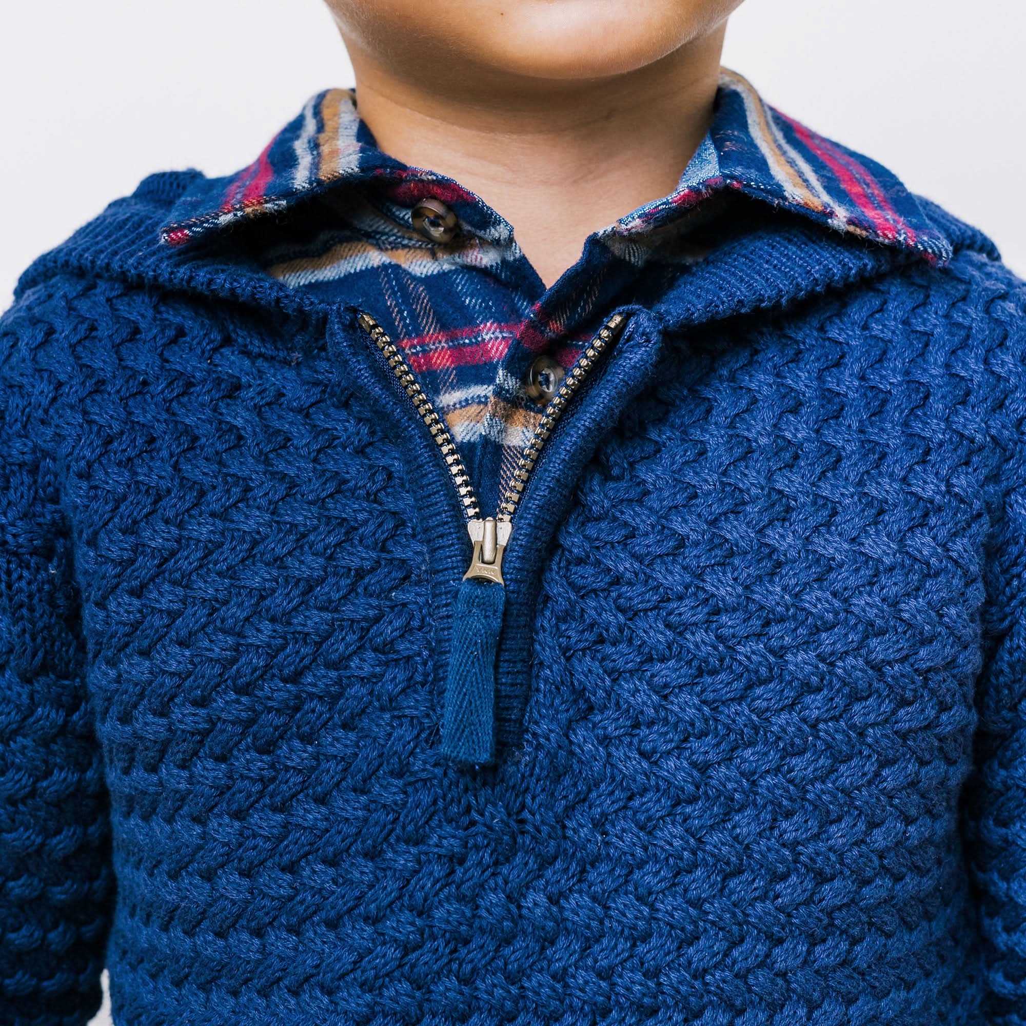 Hope & Henry Hooded Half Zip Organic Sweater | Playroom Avenue