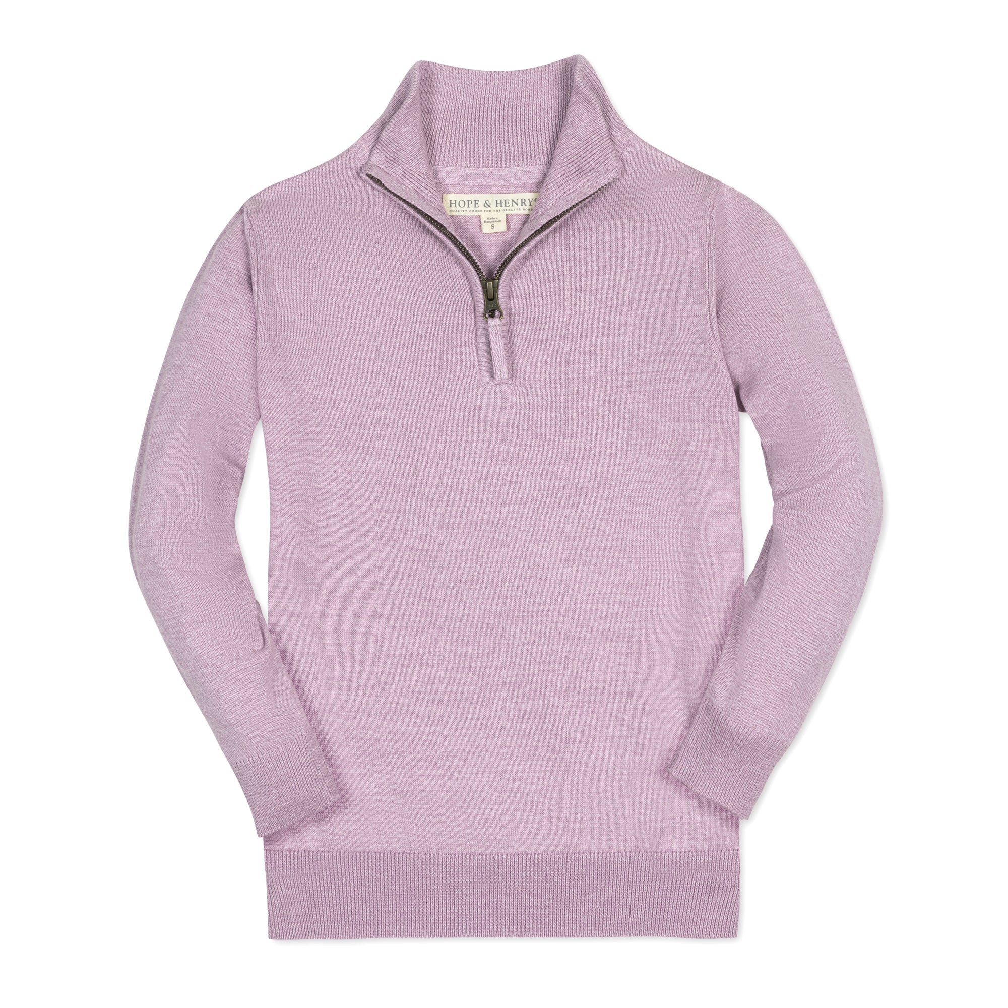 Hope & Henry Organic Fine Gauge Half Zip Sweater | Playroom Avenue