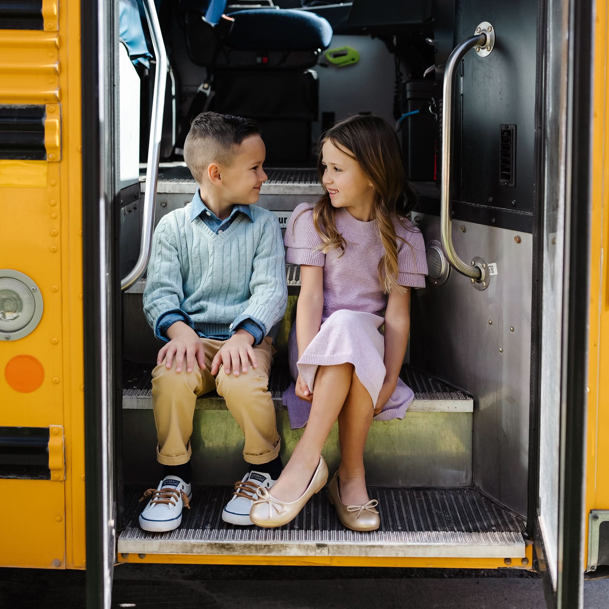 Hope & Henry Organic Flutter Sleeve Sweater Dress | Playroom Avenue