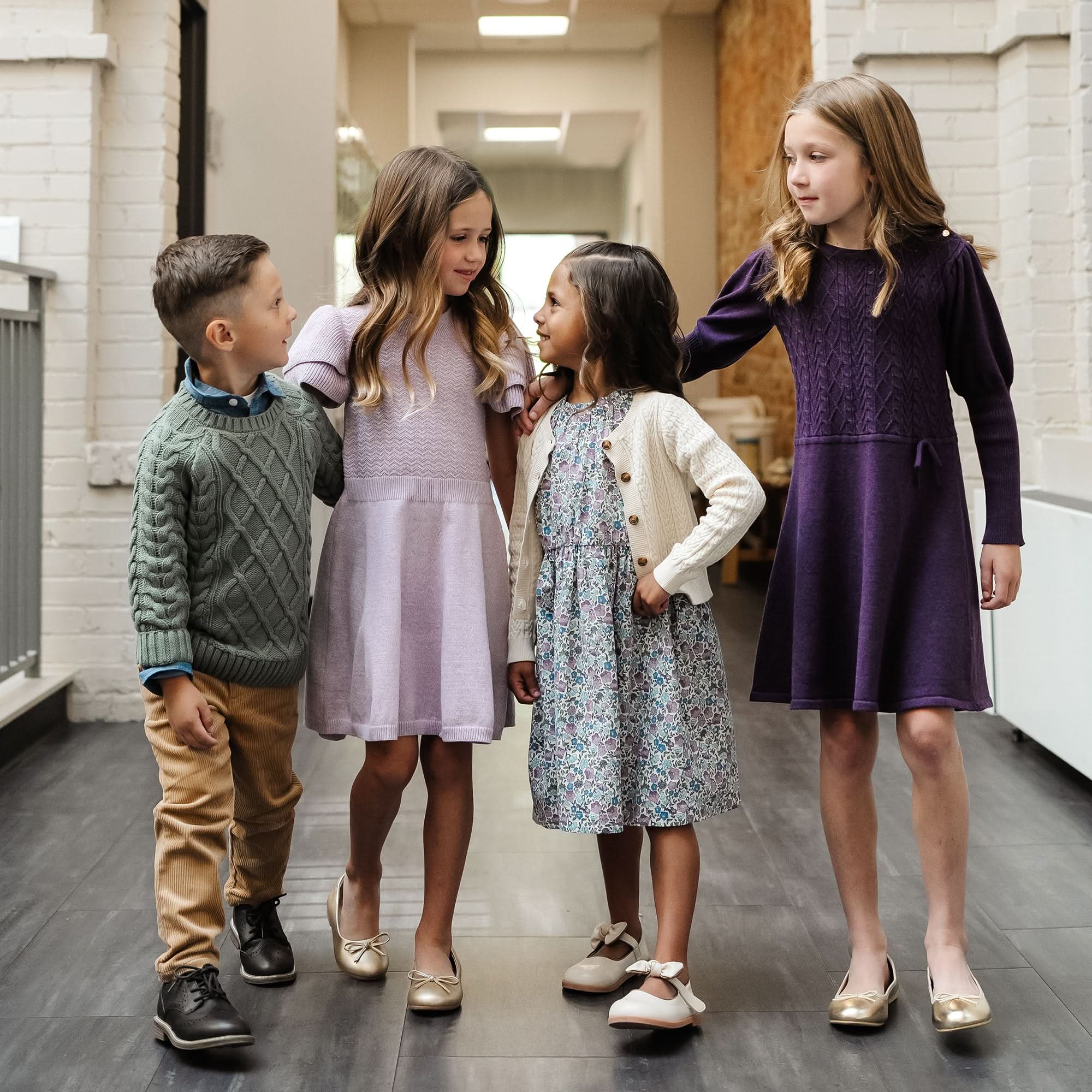 Hope & Henry Organic Flutter Sleeve Sweater Dress | Playroom Avenue