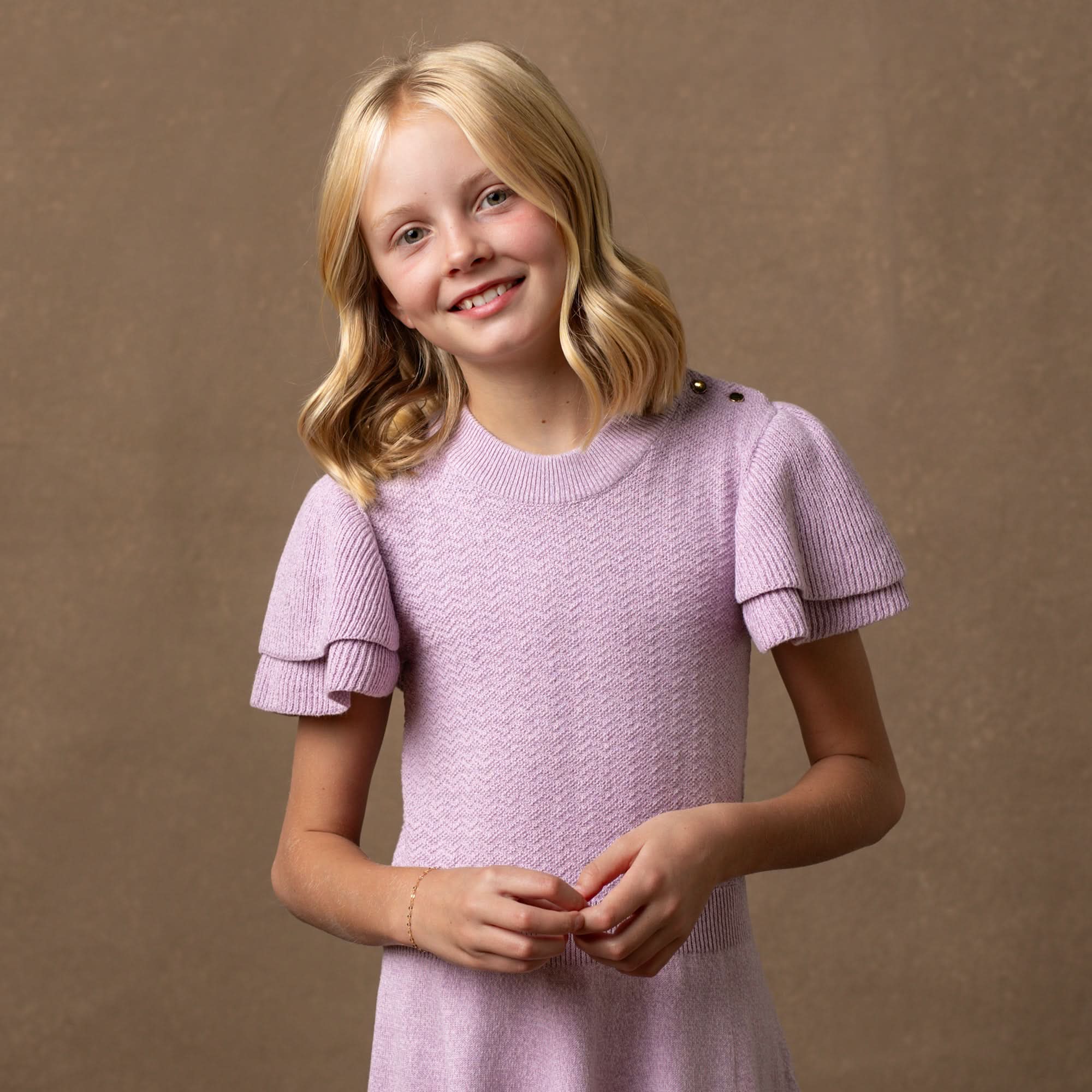 Hope & Henry Organic Flutter Sleeve Sweater Dress | Playroom Avenue