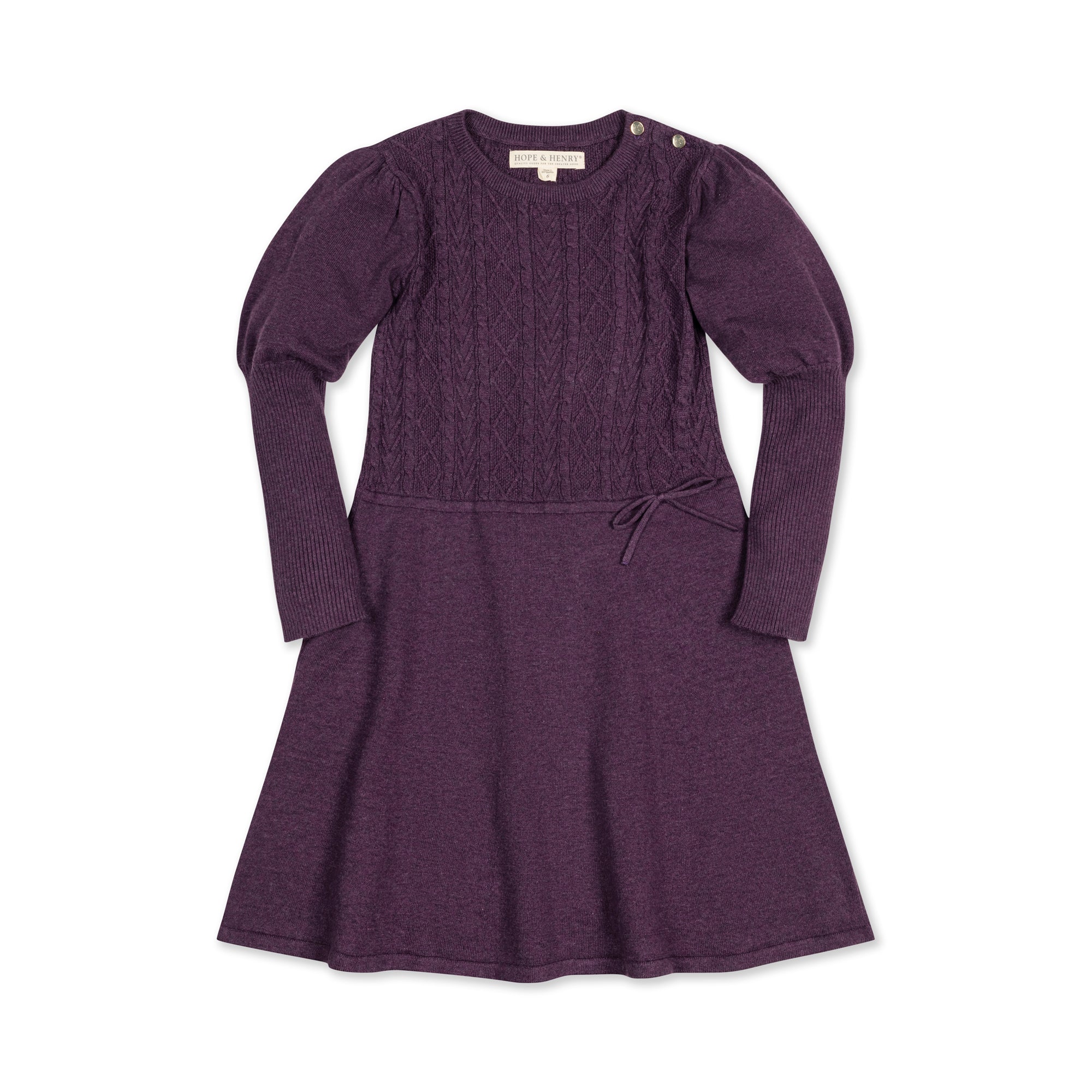 Hope & Henry Organic Cable Bodice Sweater Dress | Playroom Avenue