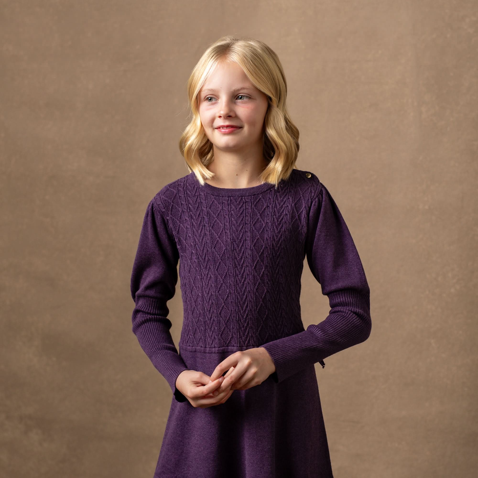 Hope & Henry Organic Cable Bodice Sweater Dress | Playroom Avenue
