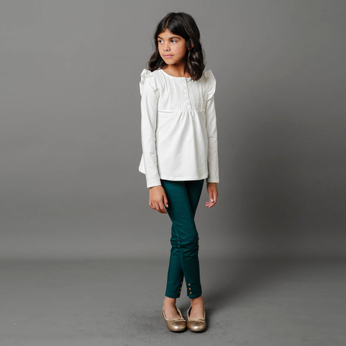 Hope & Henry Button Cuff Ponte Pant | Playroom Avenue