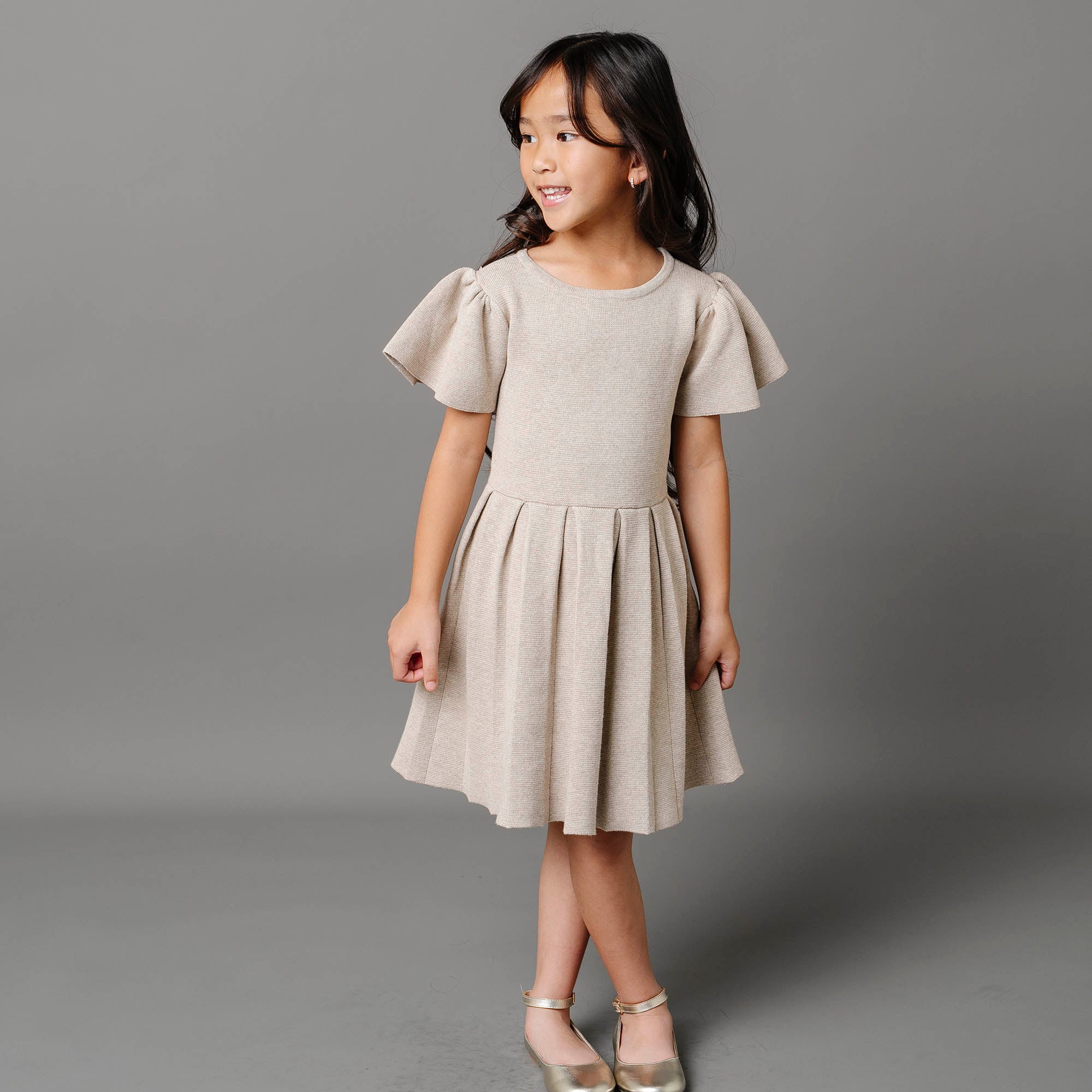 Hope & Henry Organic Pleated Sweater Dress - Baby | Playroom Avenue