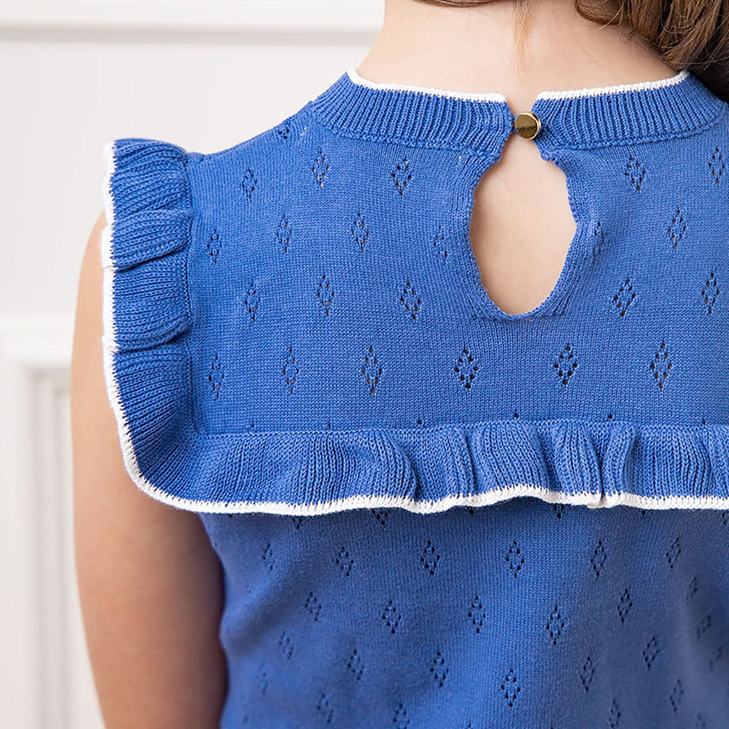 Hope & Henry Ruffle Yoke Organic Sweater Dress | Playroom Avenue