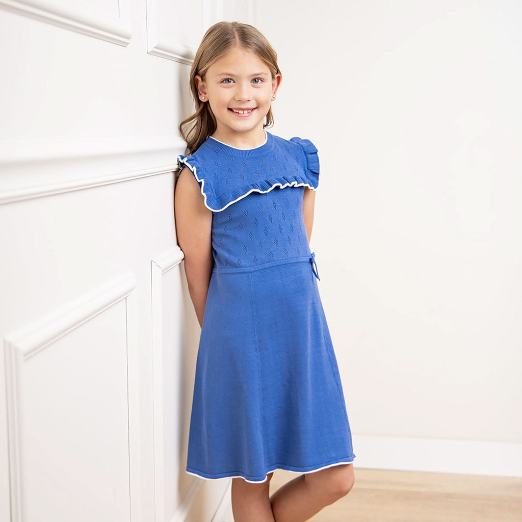Hope & Henry Ruffle Yoke Organic Sweater Dress | Playroom Avenue
