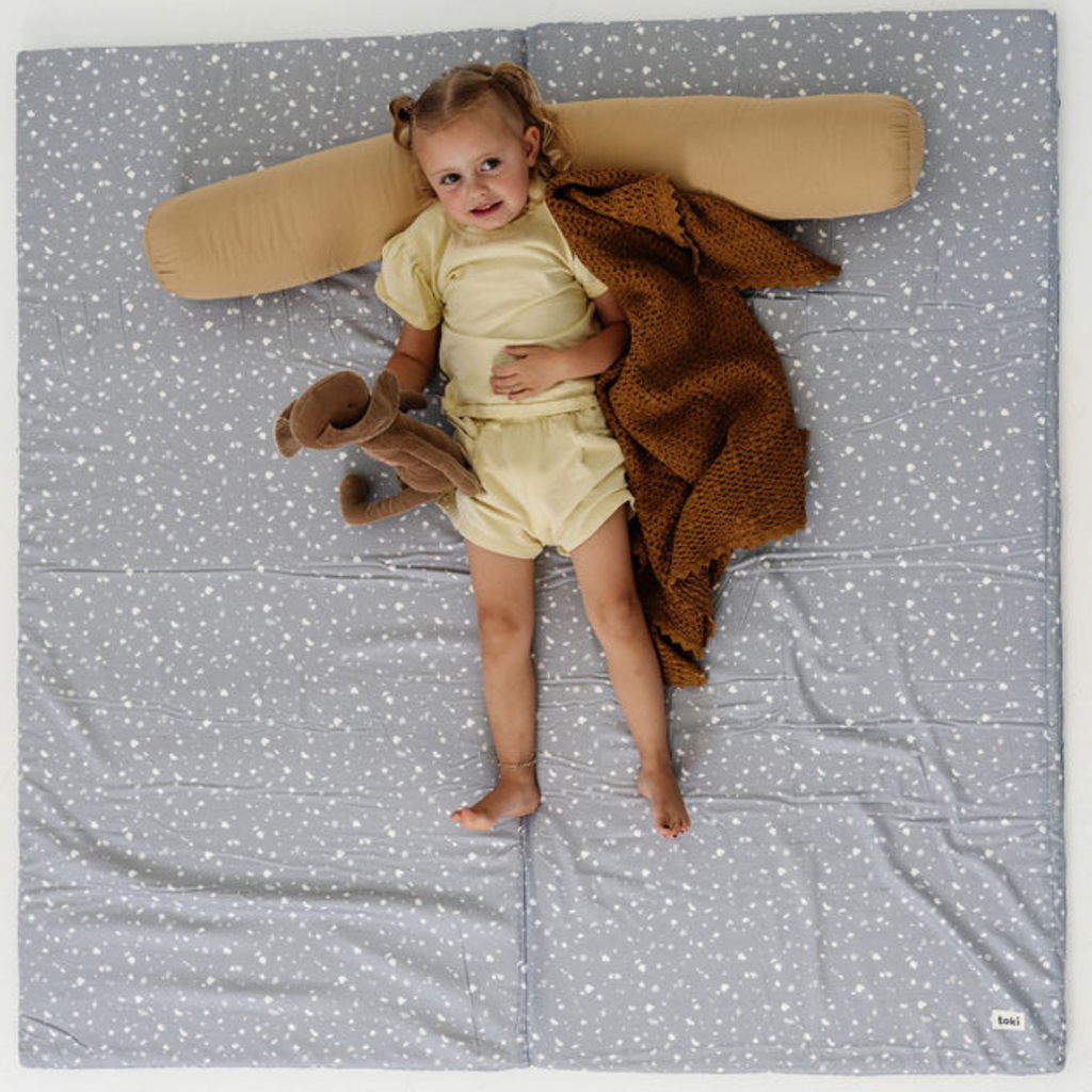 Toki Kids Terrazzo Slate Organic Cotton Mat | Playroom Avenue