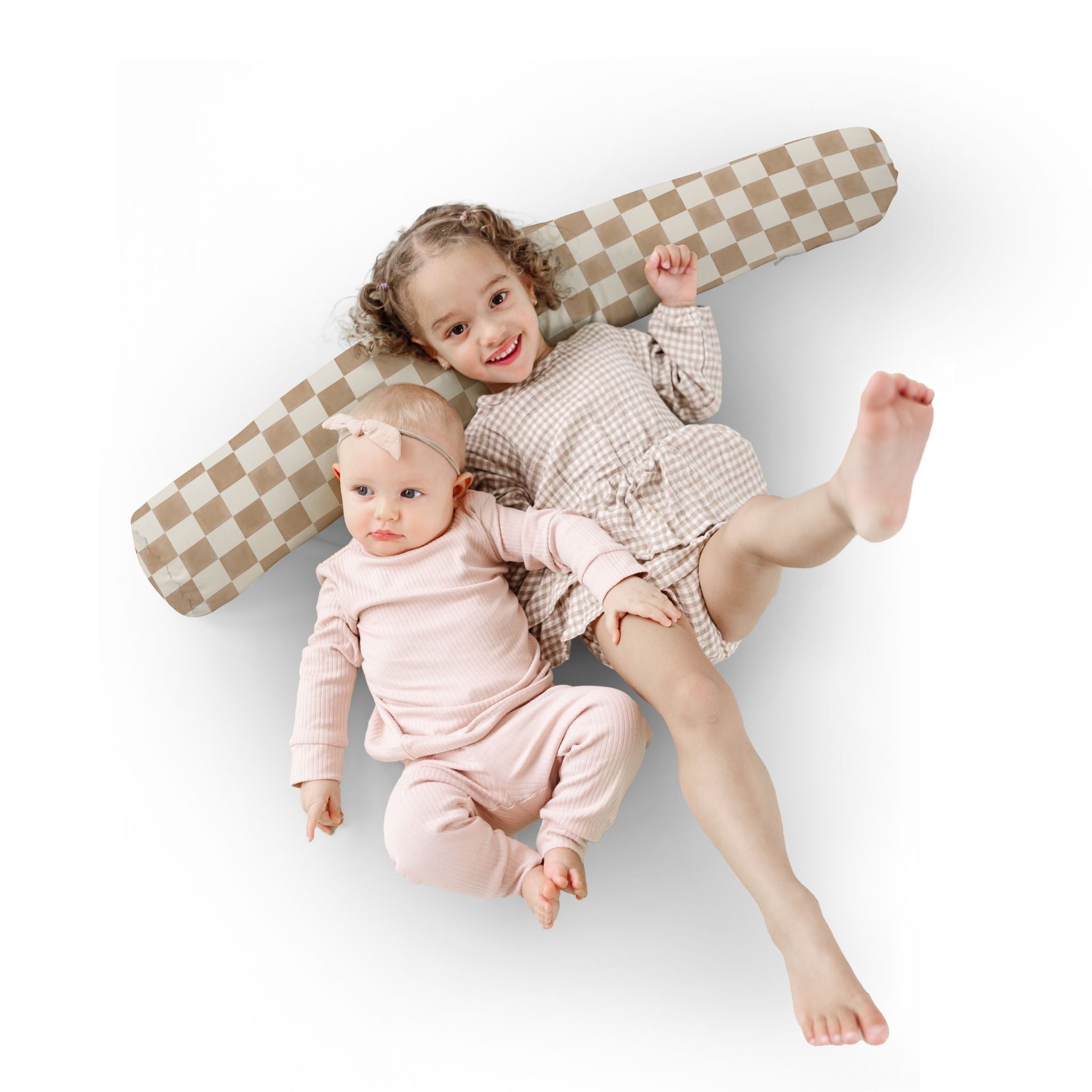 Toki Kids Checker Toffee Support Pillow | Playroom Avenue