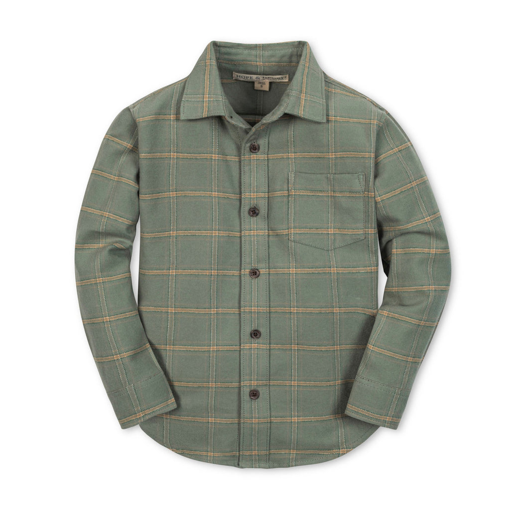 Hope & Henry Organic Flannel Shirt | Playroom Avenue