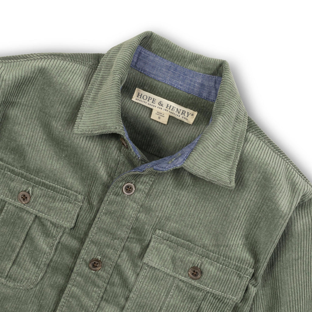 Hope & Henry Organic Corduroy Flap Pocket Shirt | Playroom Avenue