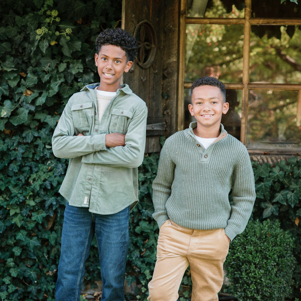 Hope & Henry Organic Corduroy Flap Pocket Shirt | Playroom Avenue