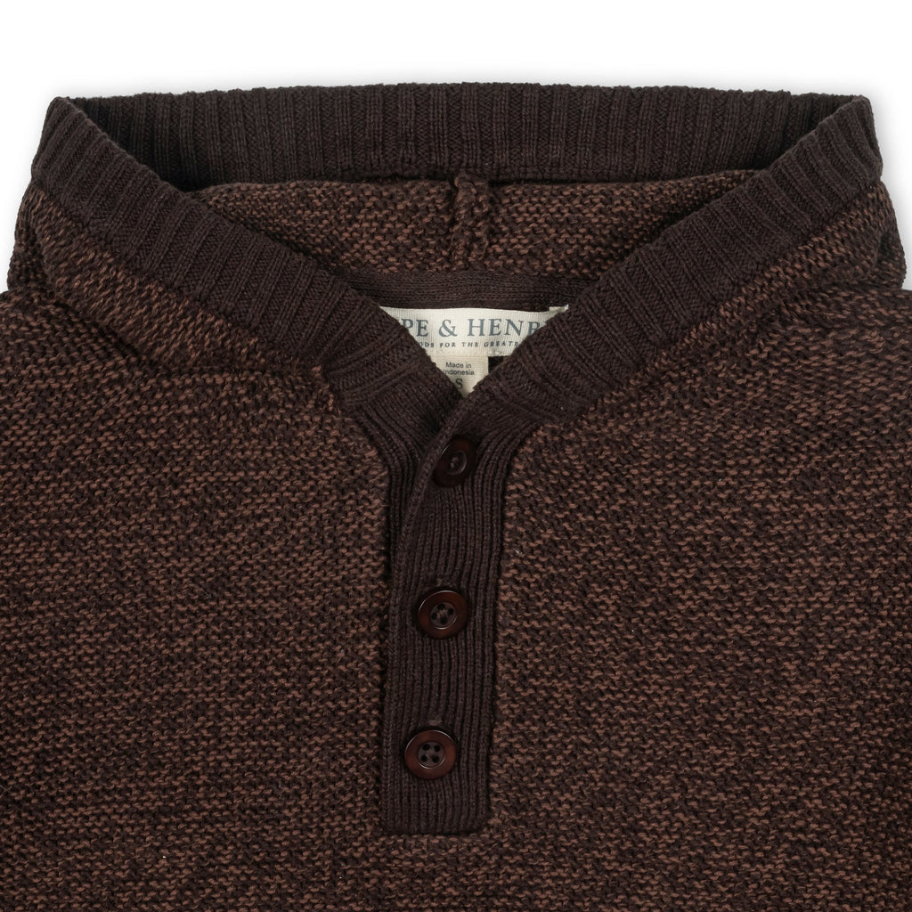 Hope & Henry Organic Hooded Henley Sweater | Playroom Avenue