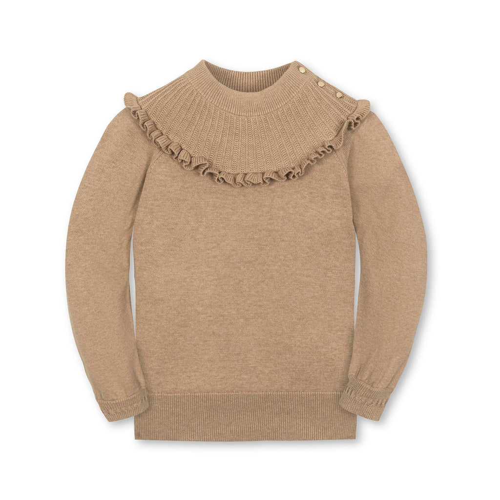 Hope & Henry Organic Mock Neck Ruffle Sweater | Playroom Avenue