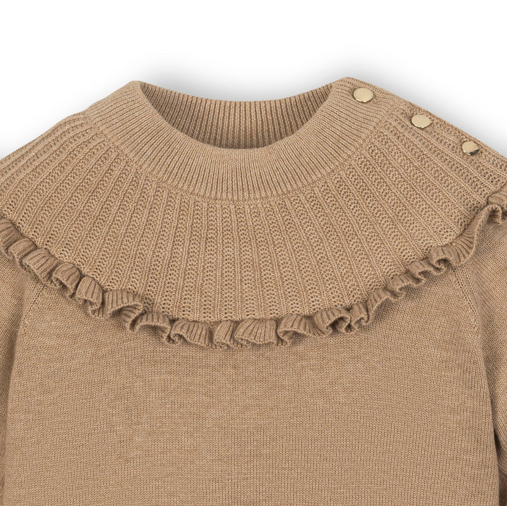 Hope & Henry Organic Mock Neck Ruffle Sweater | Playroom Avenue
