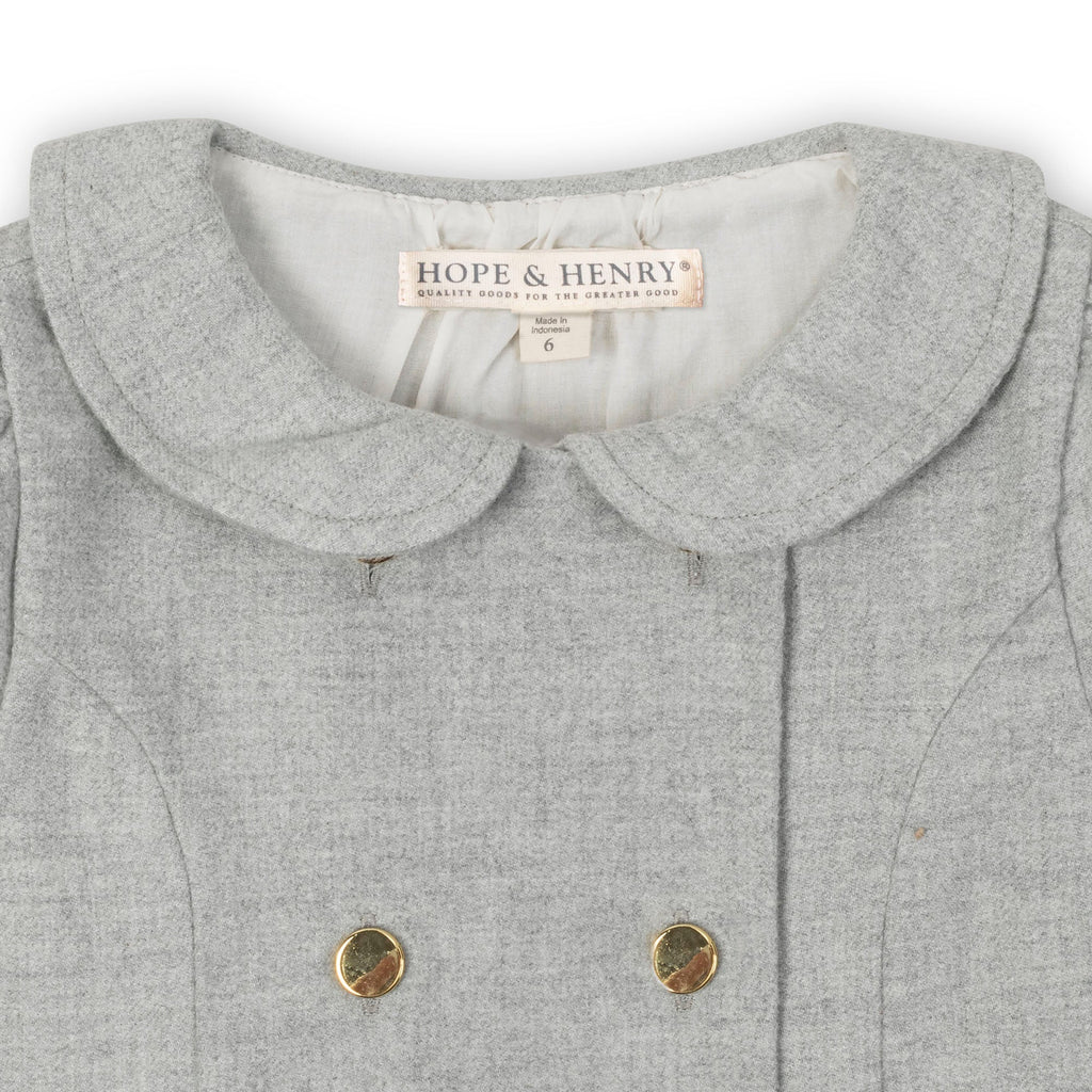 Hope & Henry Organic Double Breasted Flannel Dress | Playroom Avenue