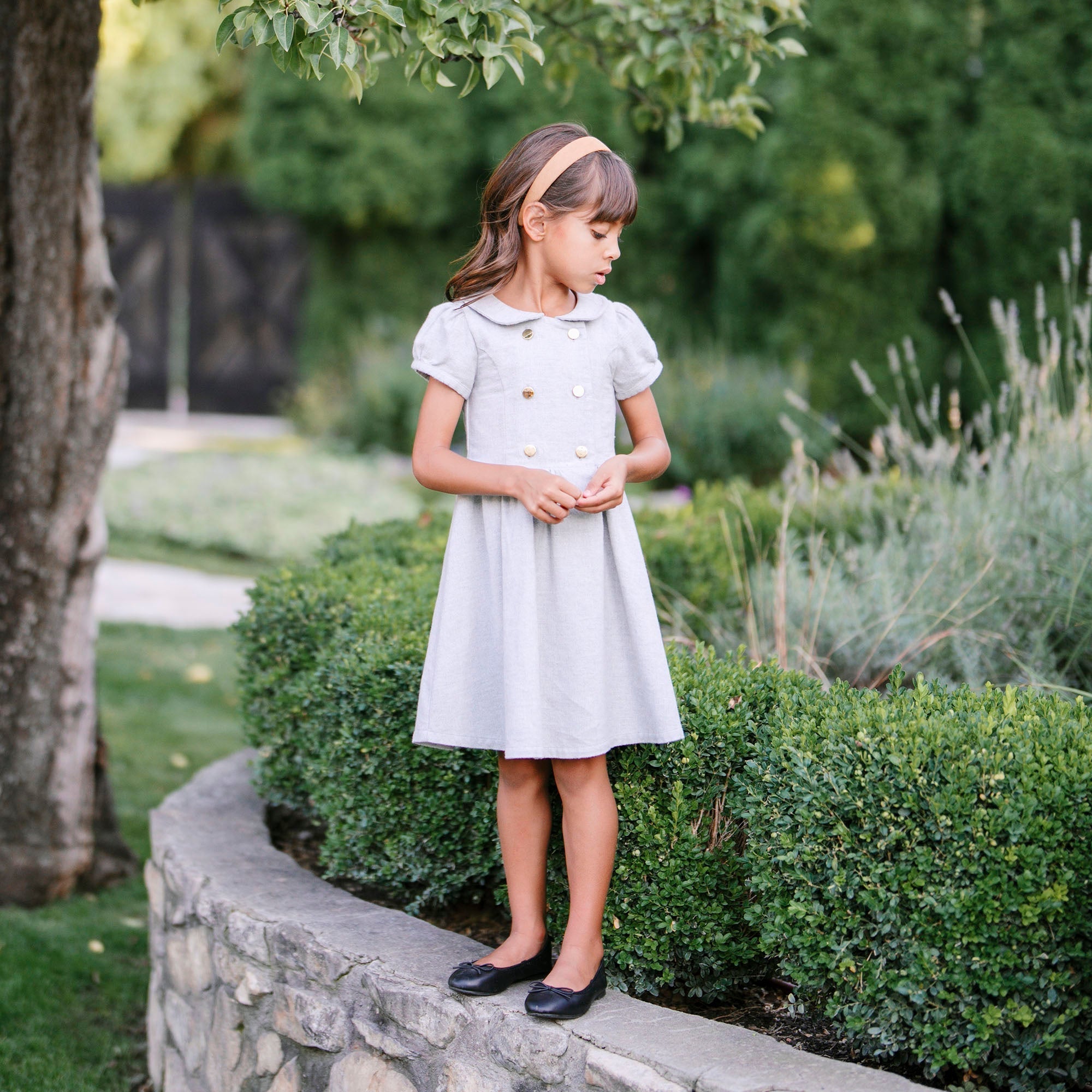 Hope & Henry Organic Double Breasted Flannel Dress | Playroom Avenue