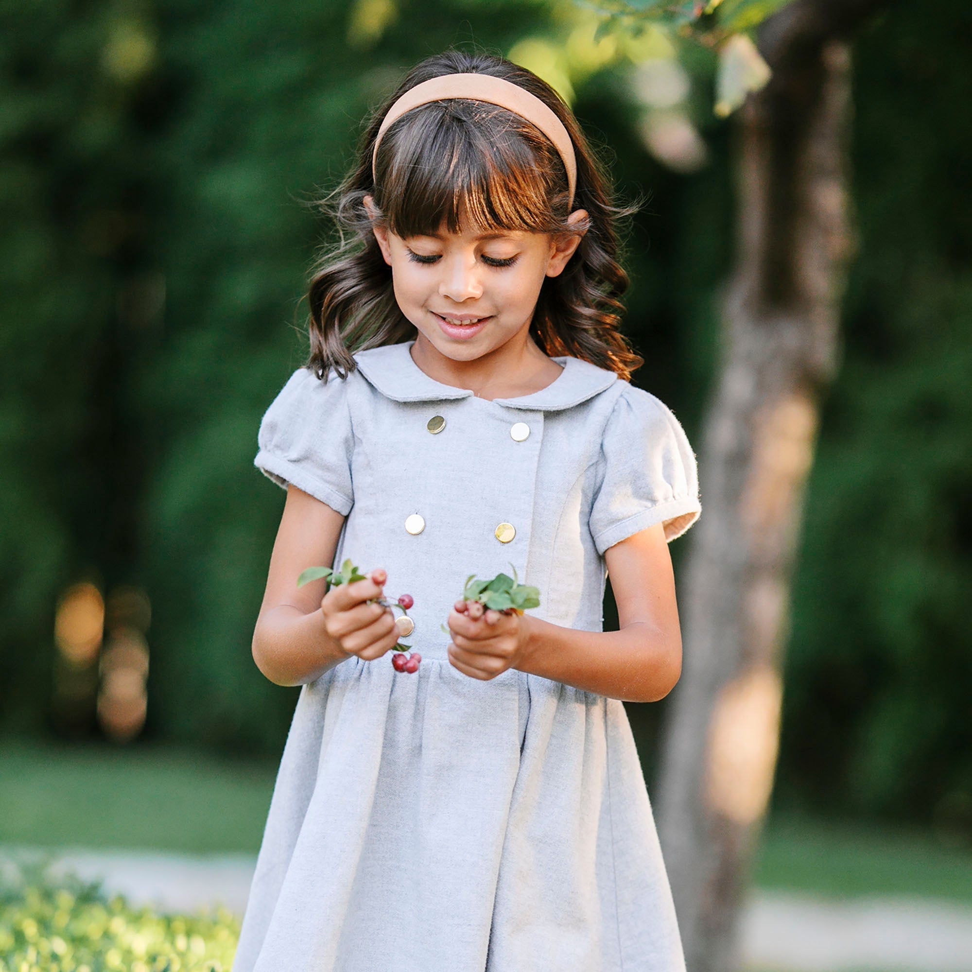 Hope & Henry Organic Double Breasted Flannel Dress | Playroom Avenue