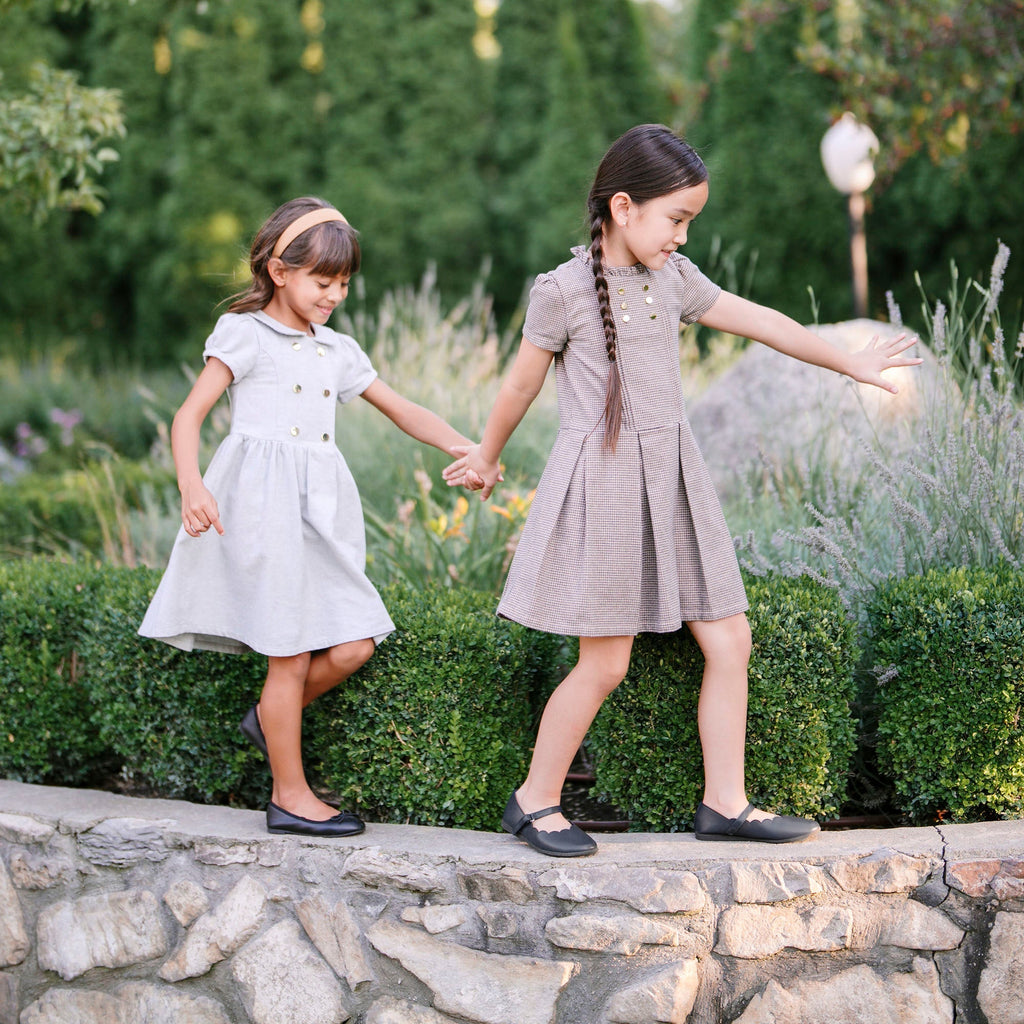 Hope & Henry Organic Double Breasted Flannel Dress | Playroom Avenue