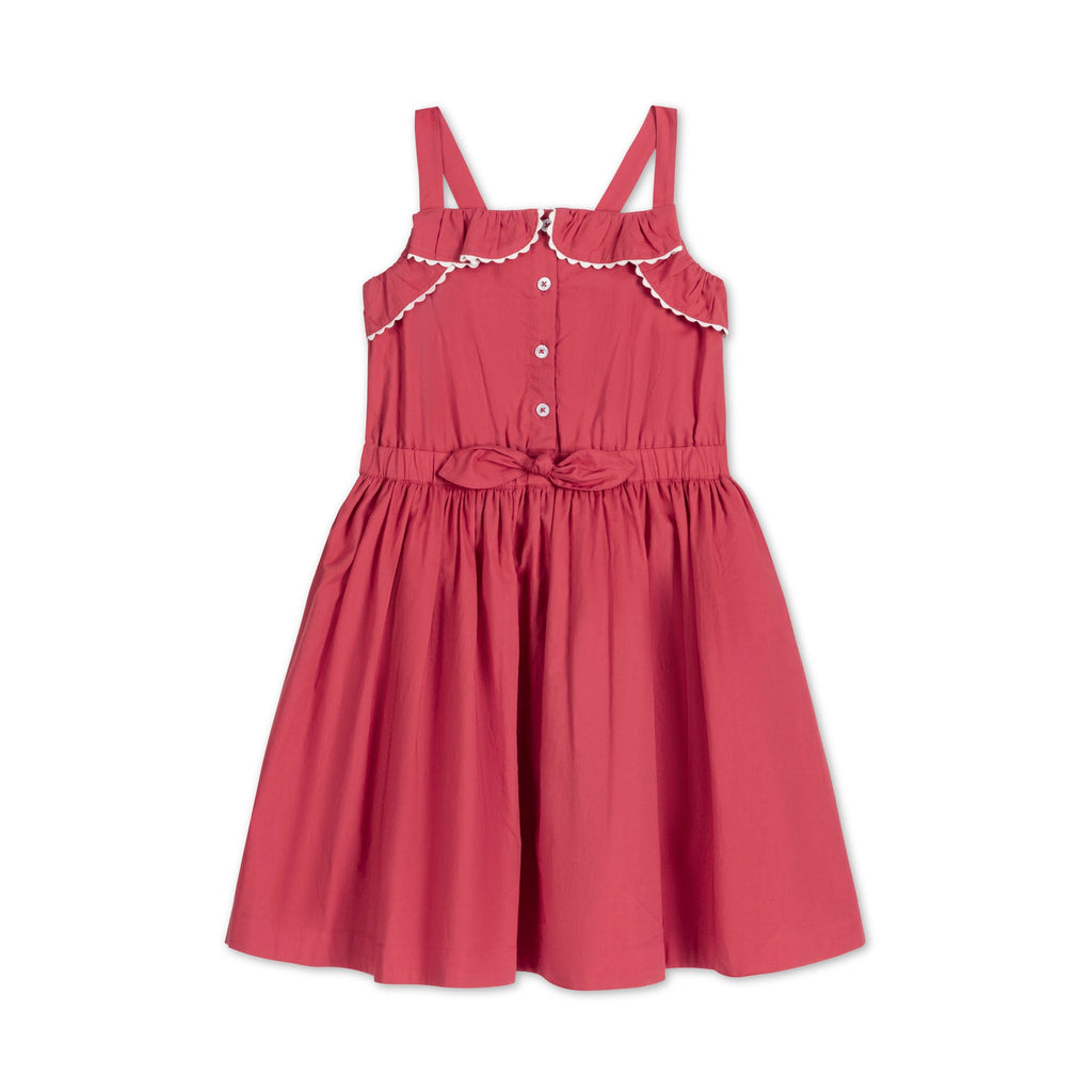 Hope & Henry Organic Button Front Ruffle Sundress | Playroom Avenue