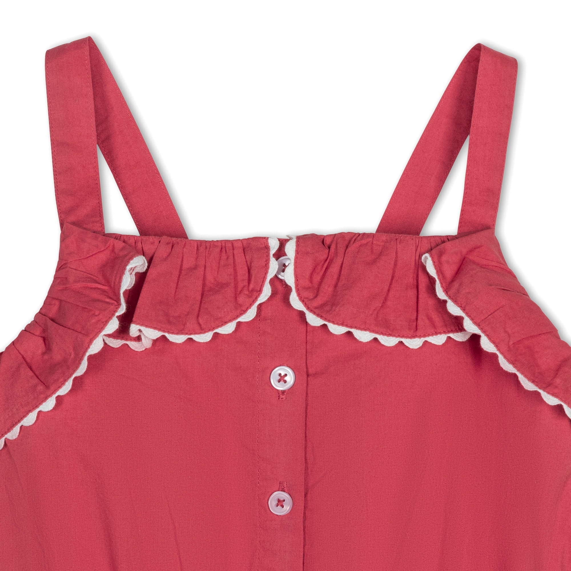 Hope & Henry Organic Button Front Ruffle Sundress | Playroom Avenue