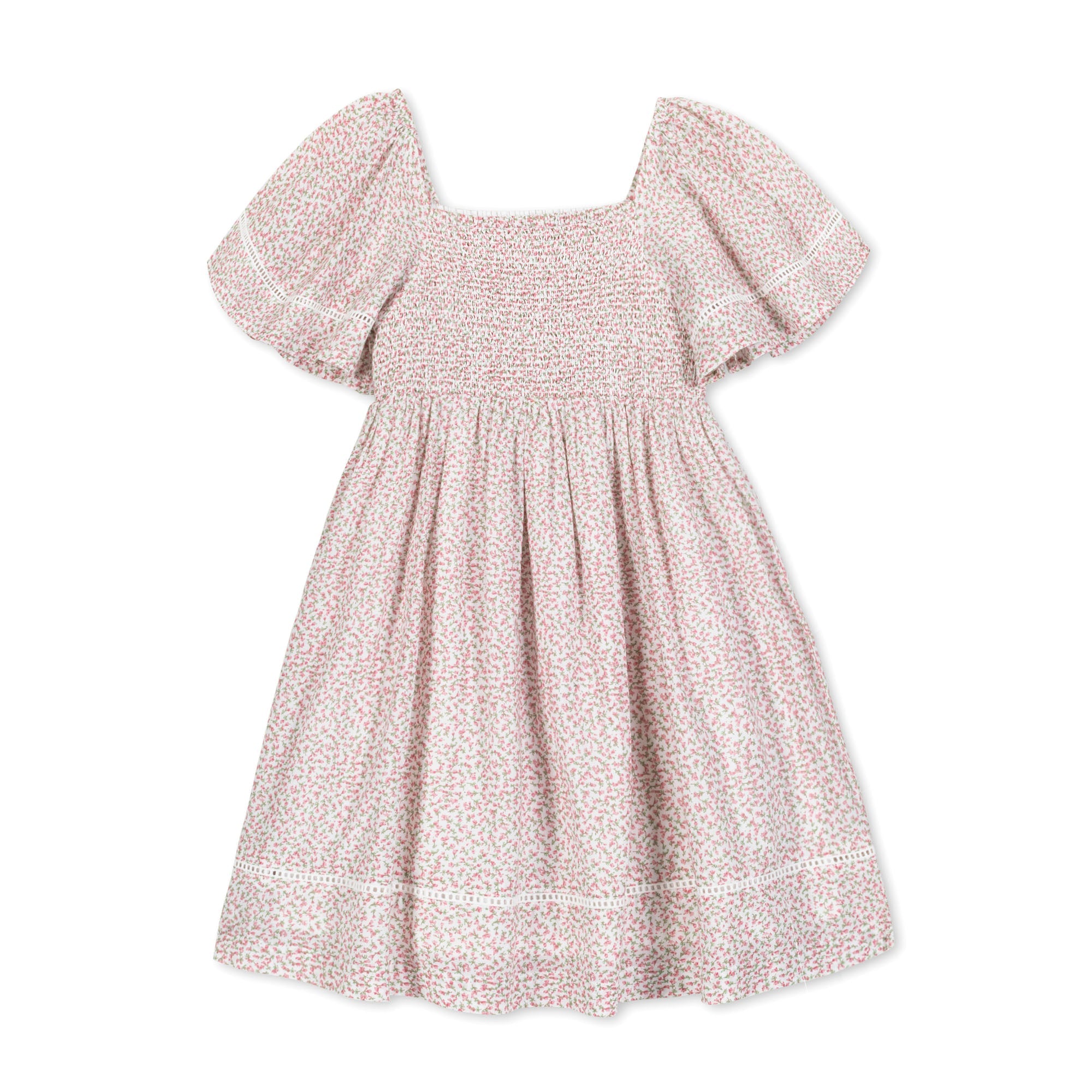 Hope & Henry Organic Smocked Bell Sleeve Dress | Playroom Avenue