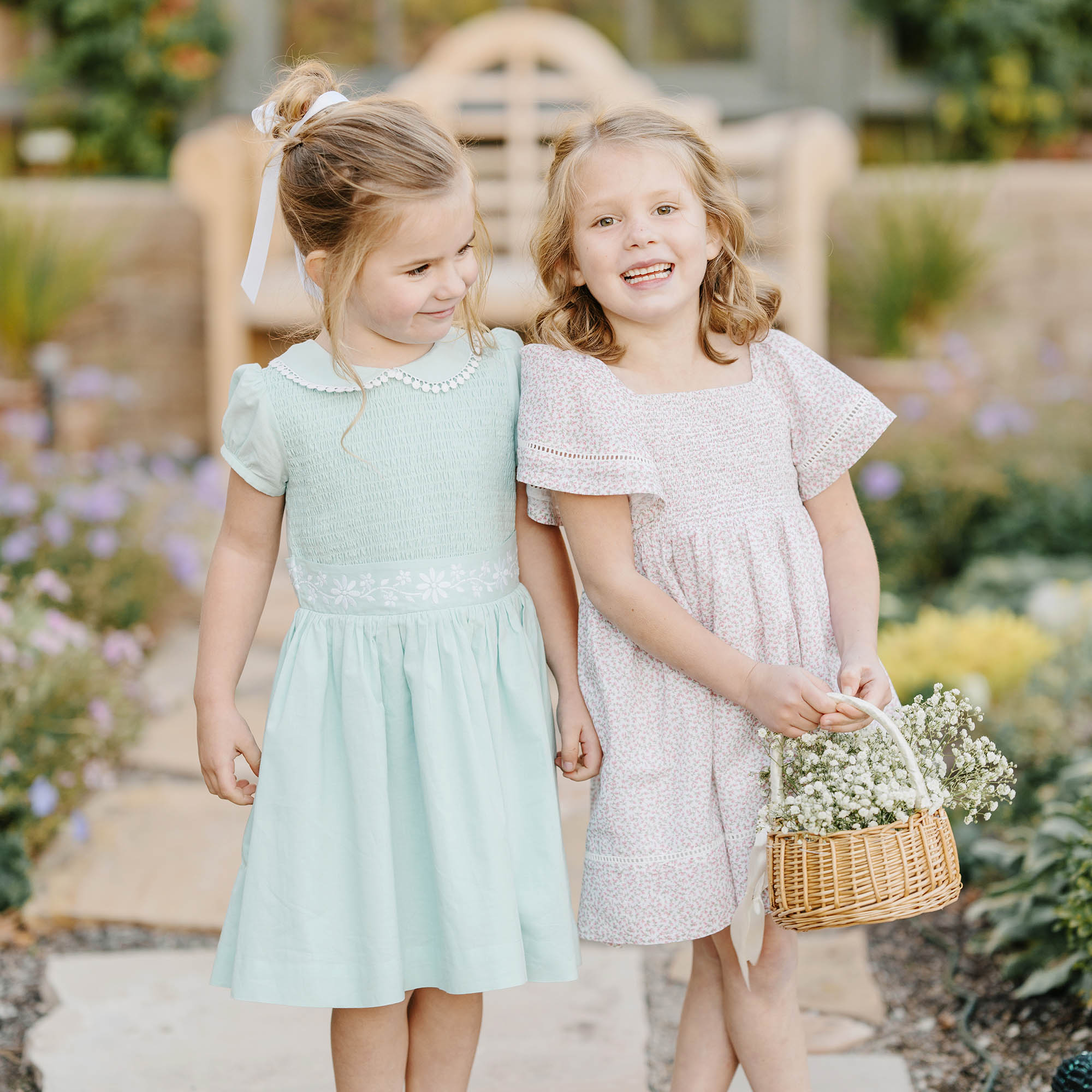 Hope & Henry Organic Smocked Bell Sleeve Dress - Baby | Playroom Avenue