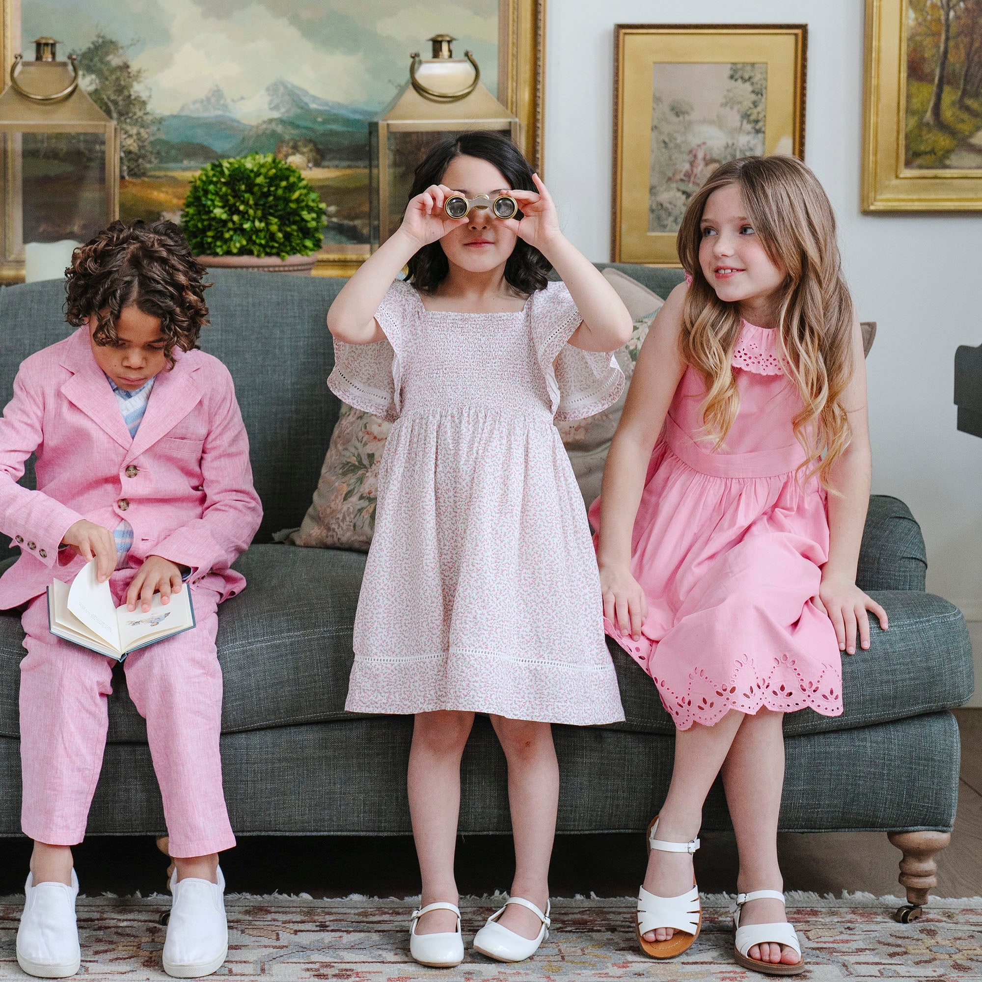 Hope & Henry Organic Smocked Bell Sleeve Dress | Playroom Avenue