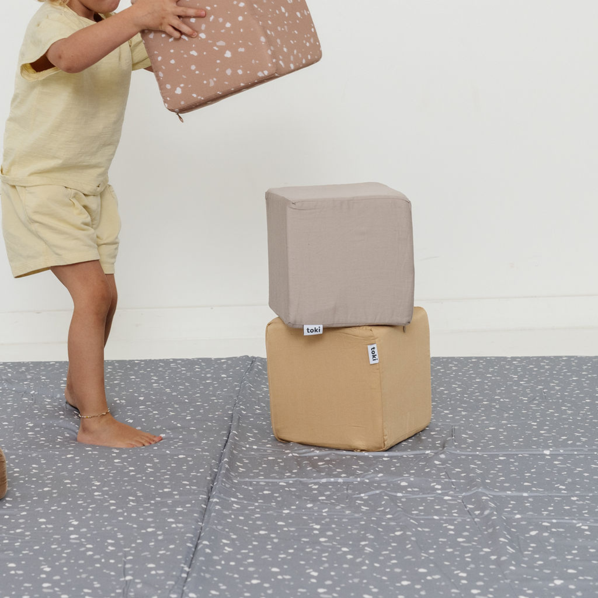 Toki Kids Terrazzo Slate Organic Cotton Mat | Playroom Avenue