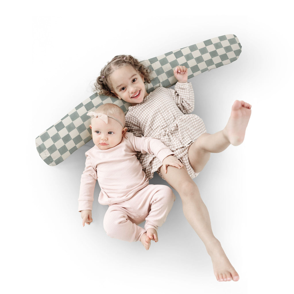 Toki Kids Checker Matcha Support Pillow | Playroom Avenue