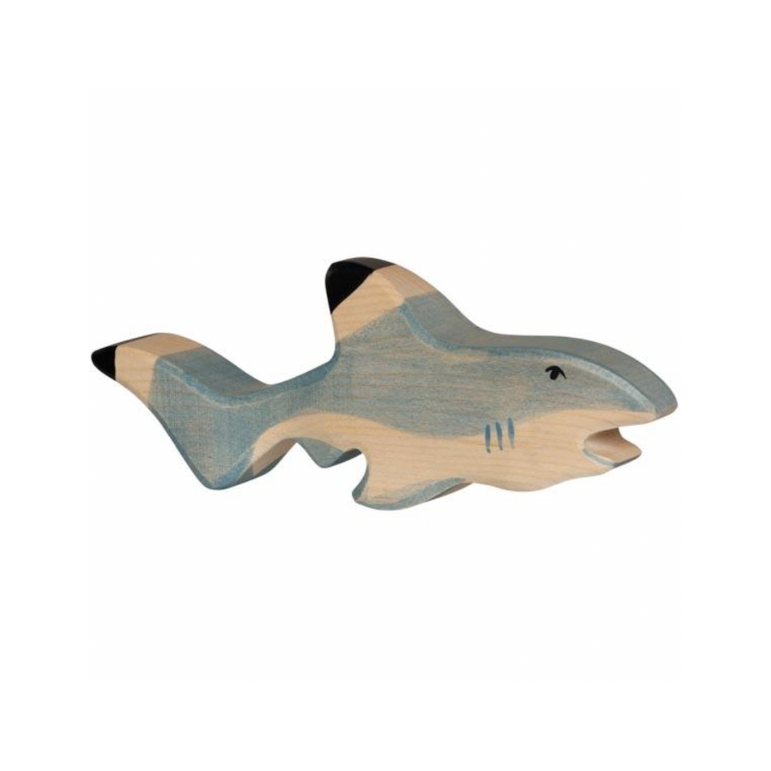 Holztiger Wooden Shark Figure | Playroom Avenue