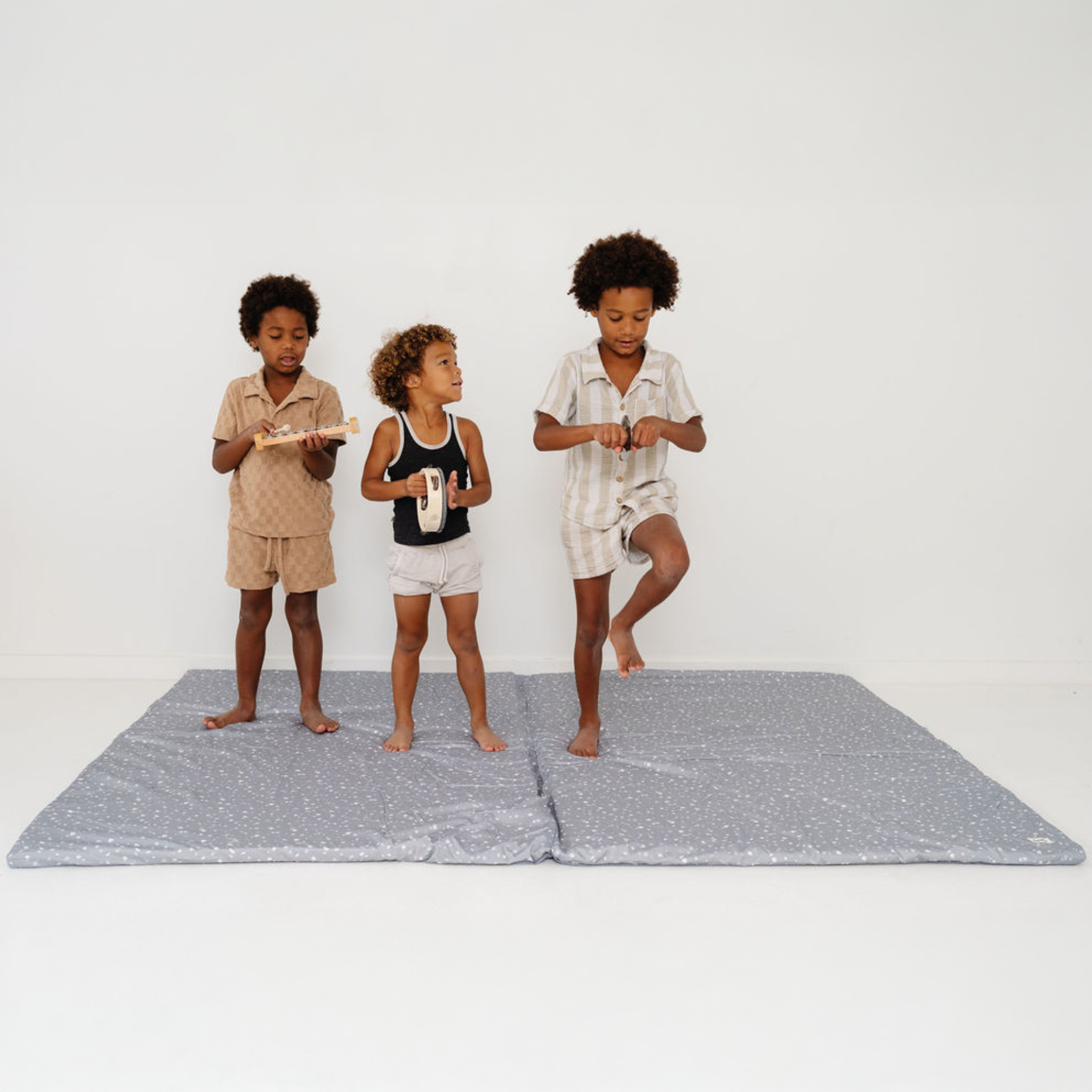Toki Kids Terrazzo Slate Organic Cotton Mat | Playroom Avenue