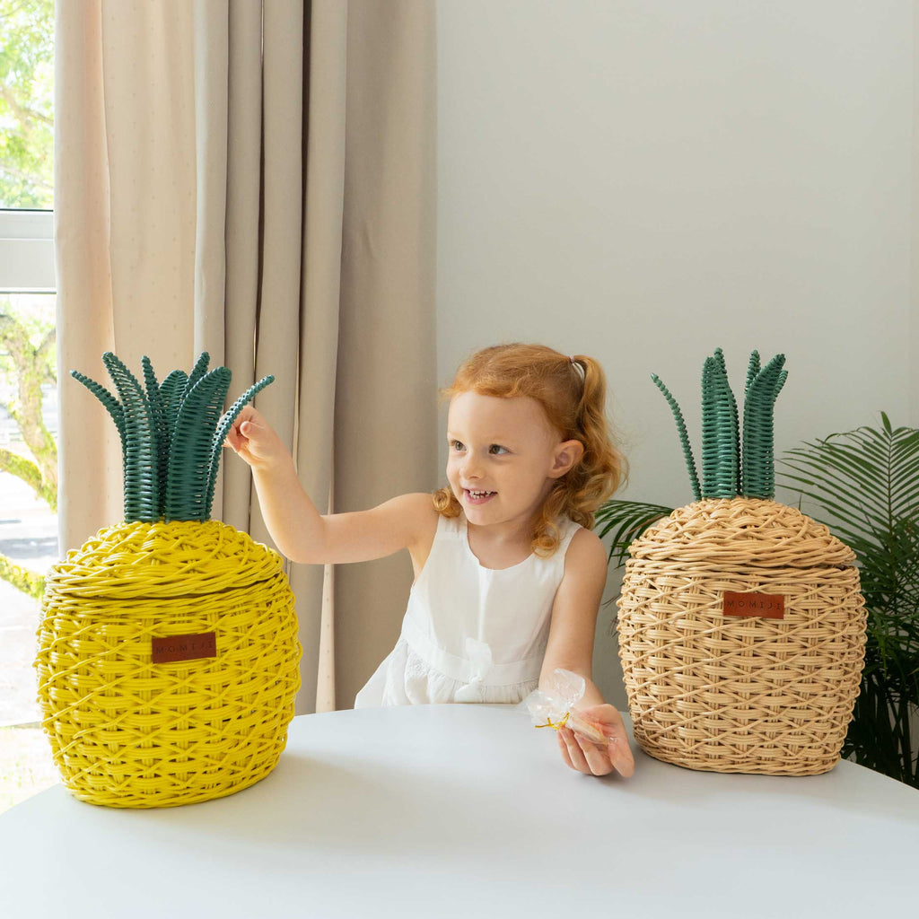 Momiji Pineapple Storage Basket Small - Natural | Playroom Avenue