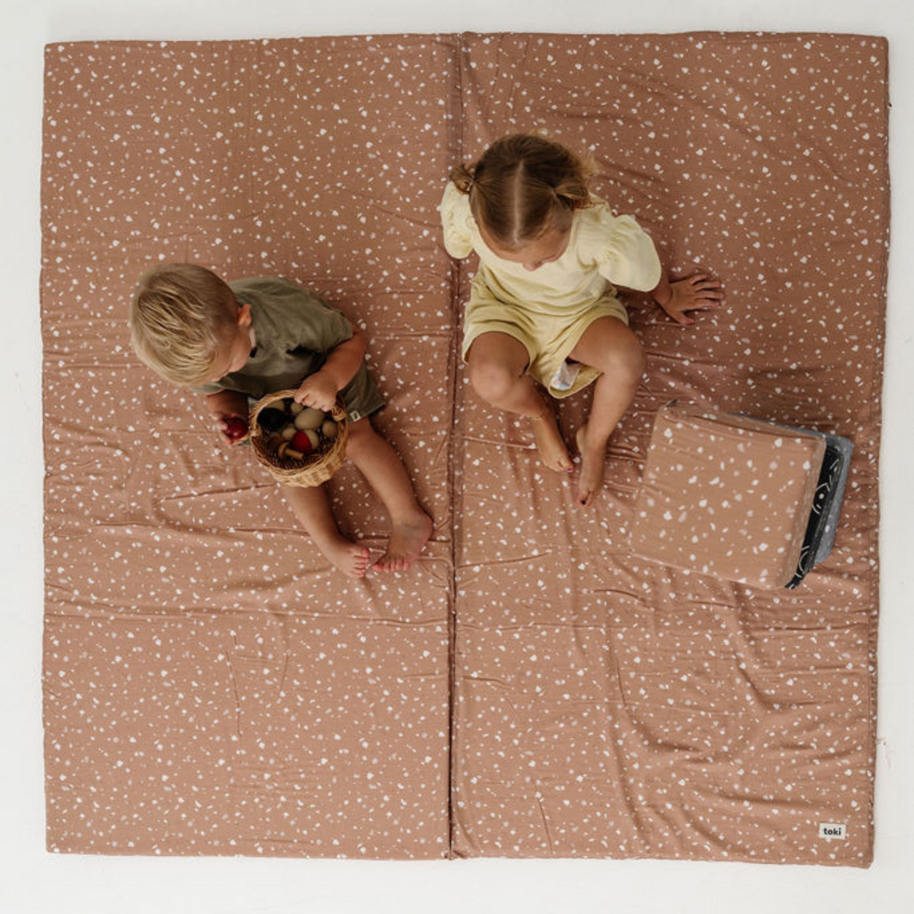 Toki Kids Terrazzo Clay Organic Cotton Mat | Playroom Avenue