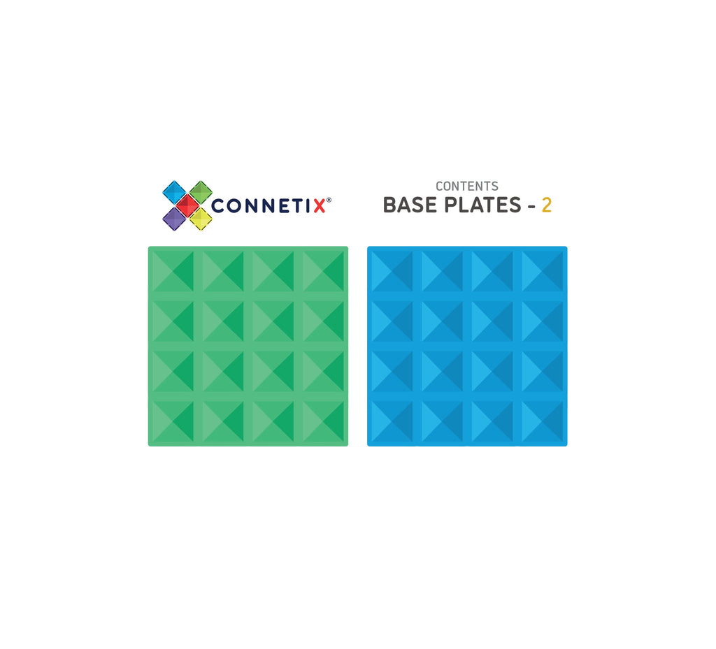 Connetix Magnetic Tiles | Rainbow Base Plate Pack (2 pcs) | Playroom Avenue