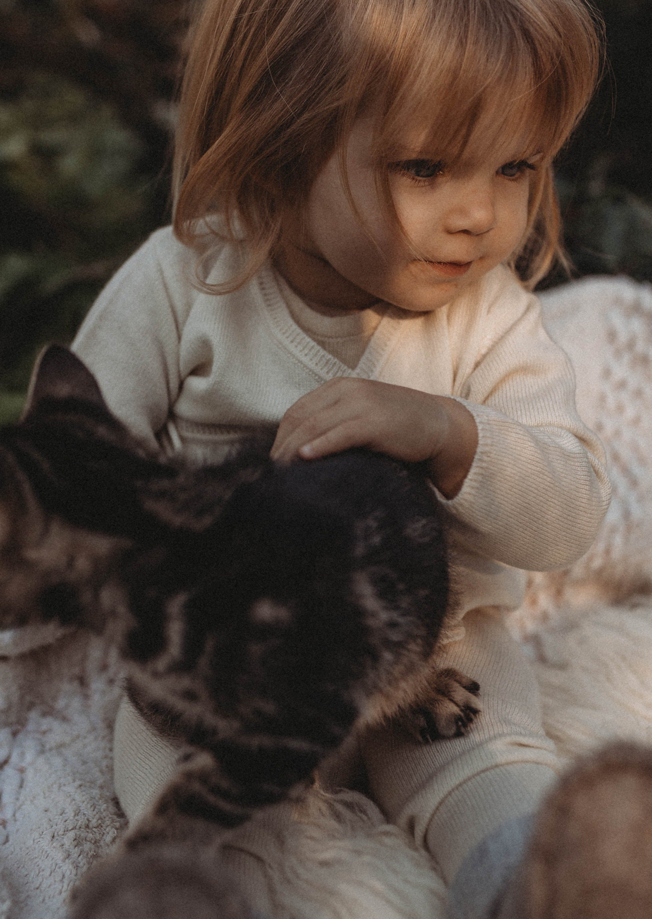 La Petit Lapin Cashmere Wrap Cardigan | Pure Beige | Playroom Avenue