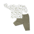 Makemake Organics Organic Tee and Corduroy Pant Set - Olive