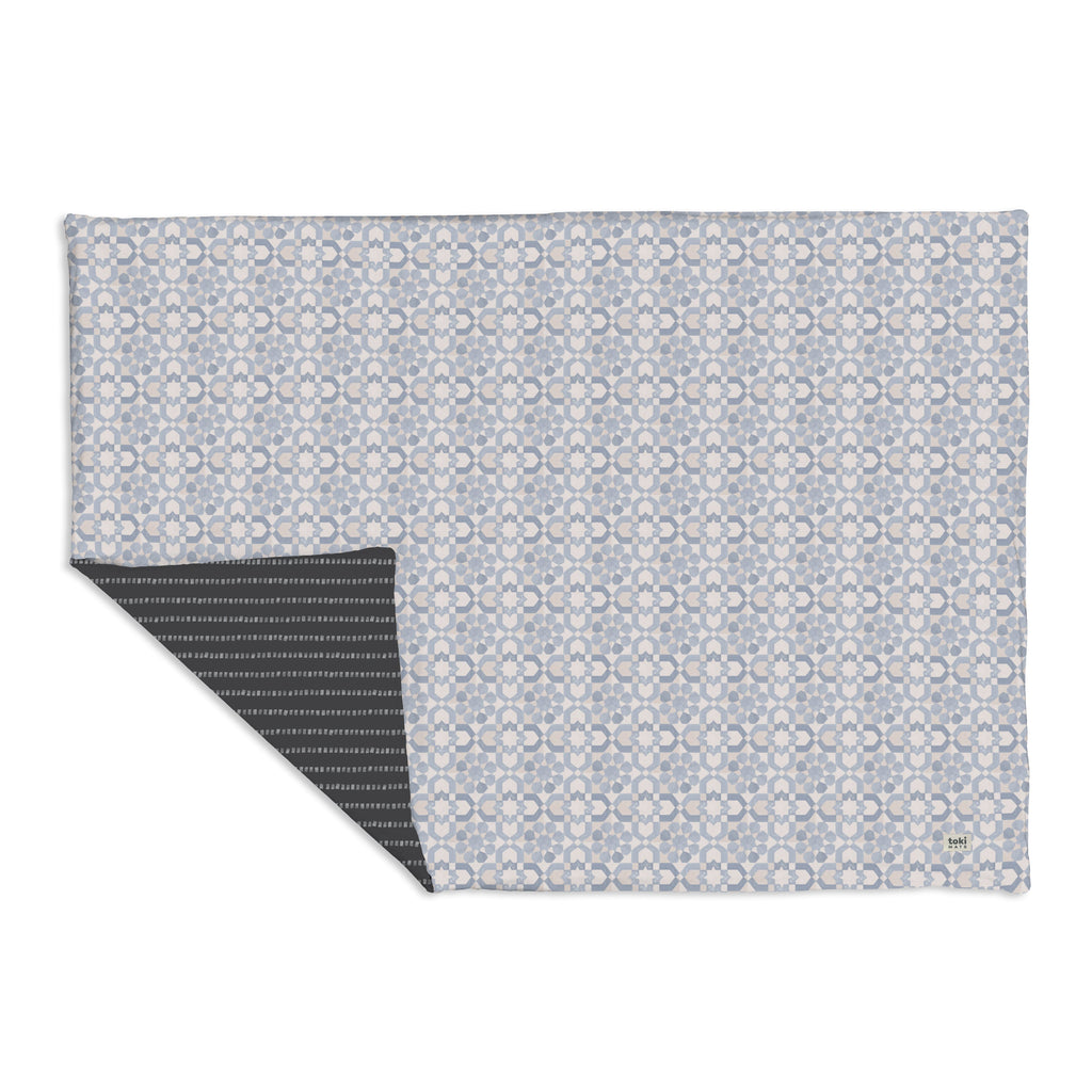 Toki Kids Blue Tile Organic Cotton Mat Epic | Playroom Avenue
