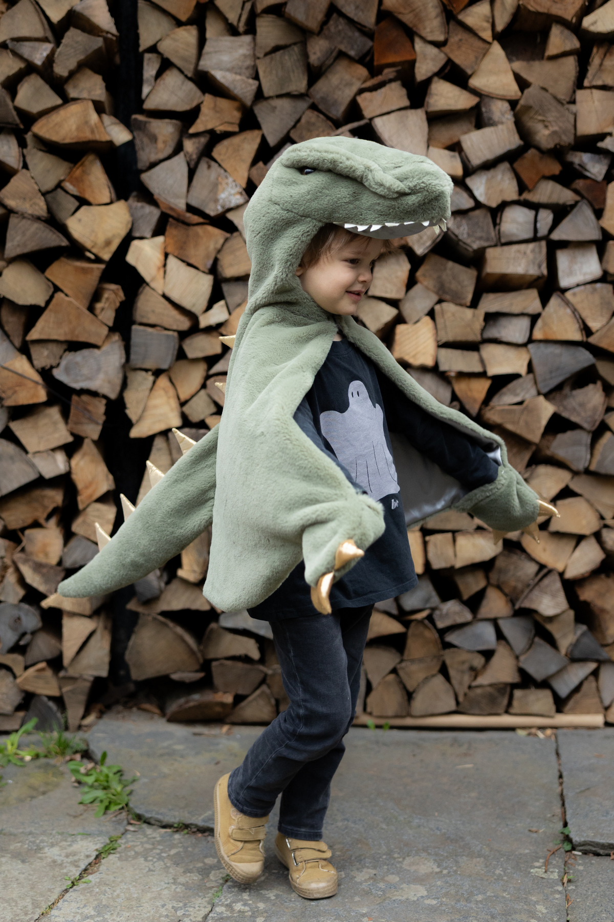Great Pretenders Green T-Rex Cuddle Cape