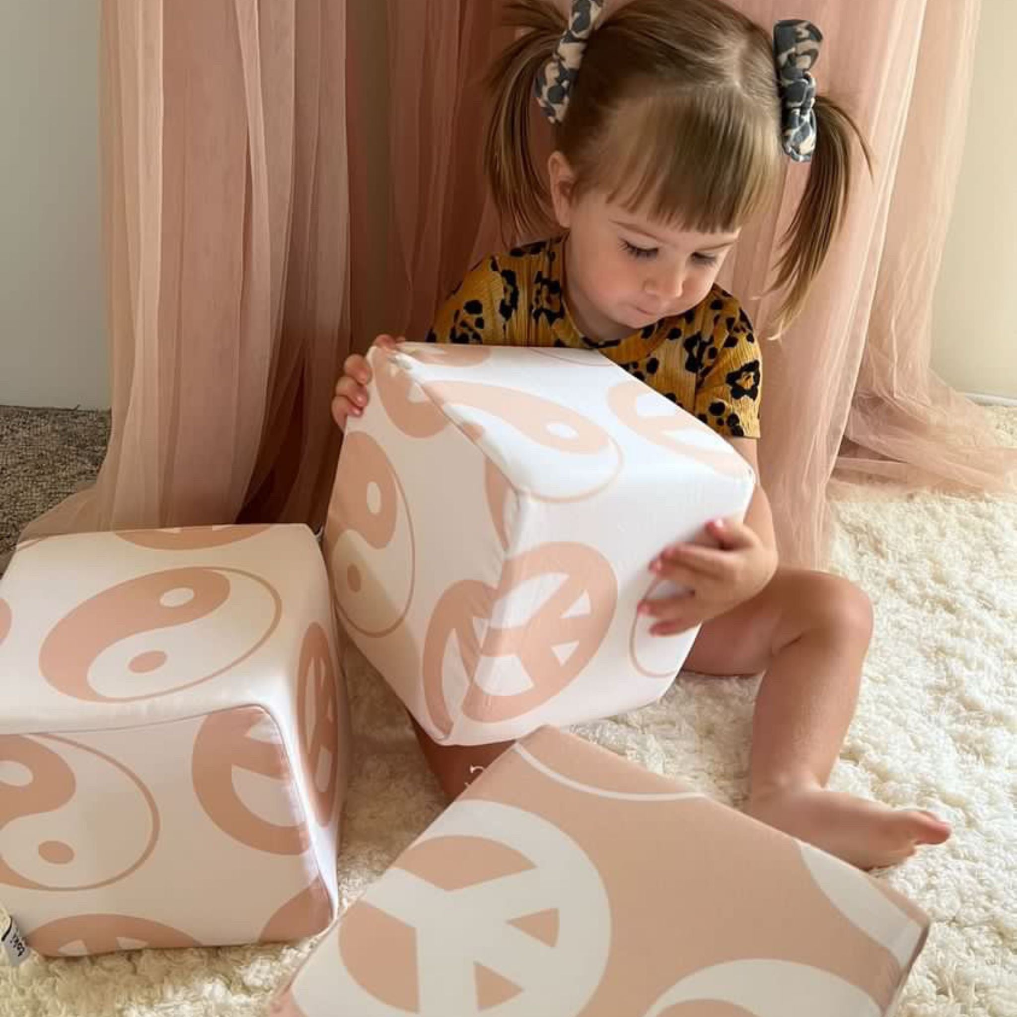 Toki Kids Beige Yin Yang Play Cube - Playroom Avenue