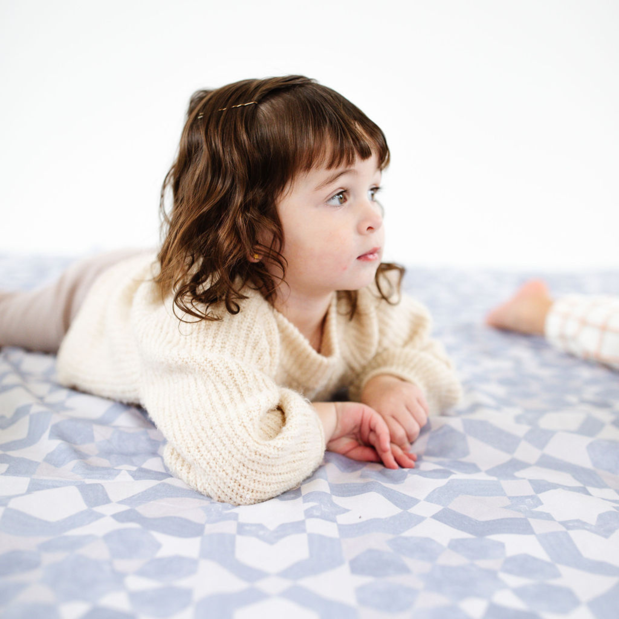 Toki Kids Blue Tile Organic Cotton Mat - Playroom Avenue