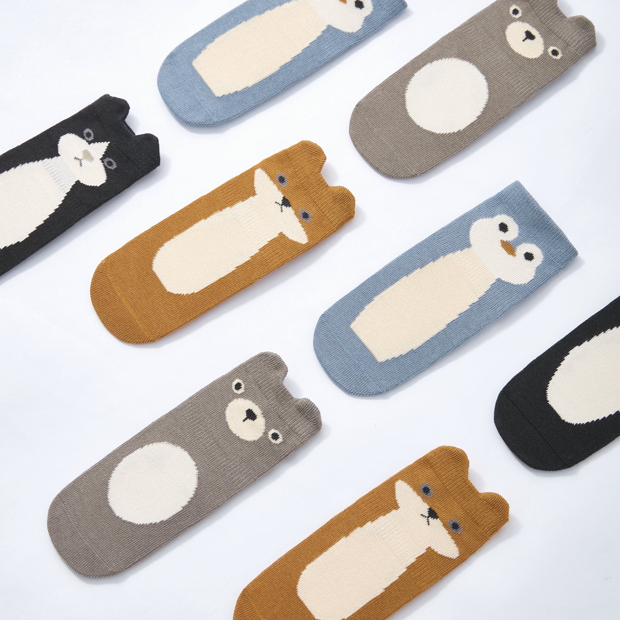 LittleYogaSocks Critter Crew- Organic- 4 Pairs of Stay-On Baby & Toddler Non-Slip Socks | Playroom Avenue
