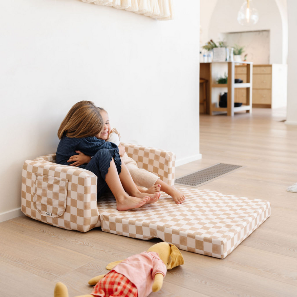 Toki Kids Checker Toffee Play Couch | Playroom Avenue