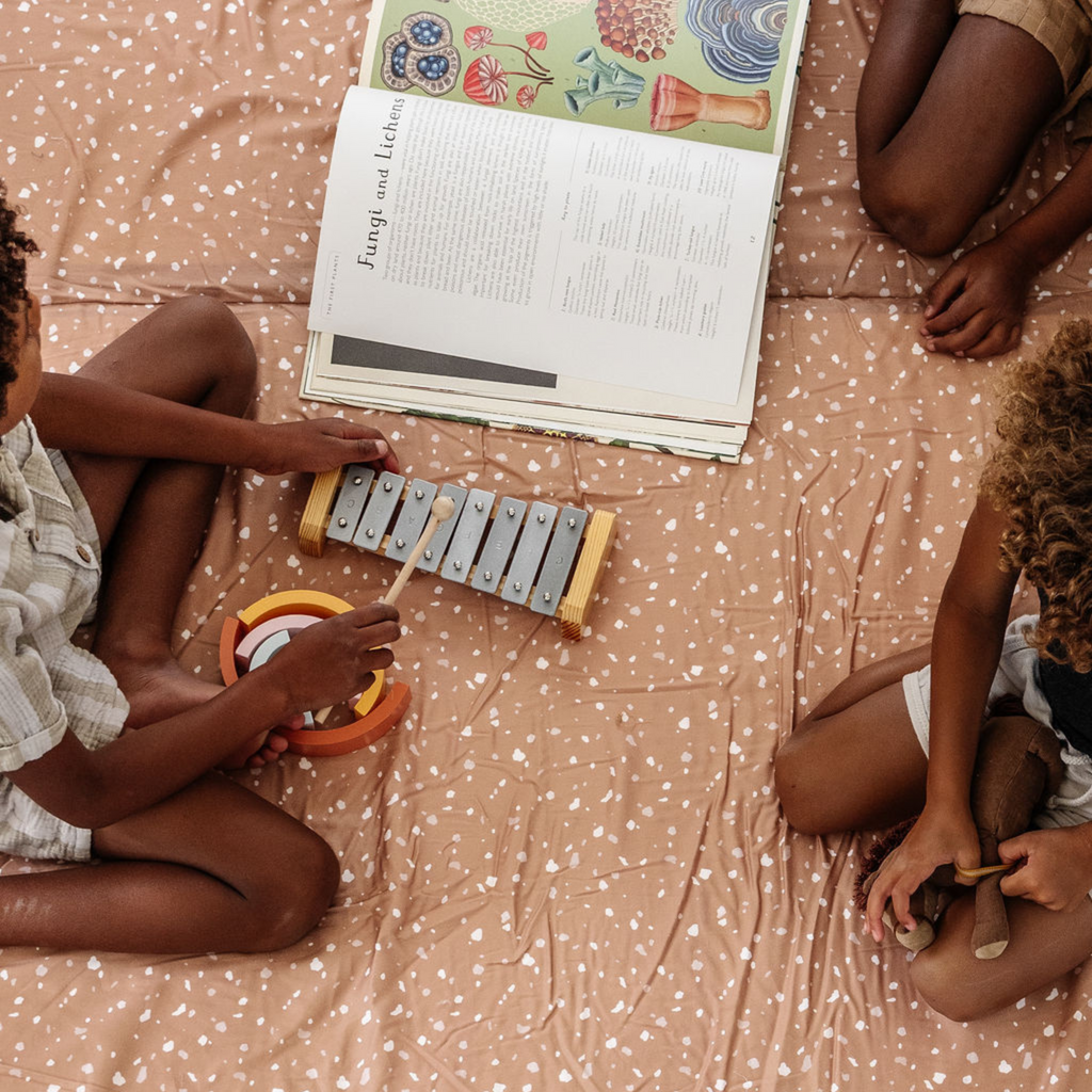 Toki Kids Terrazzo Clay Organic Cotton Mat | Playroom Avenue