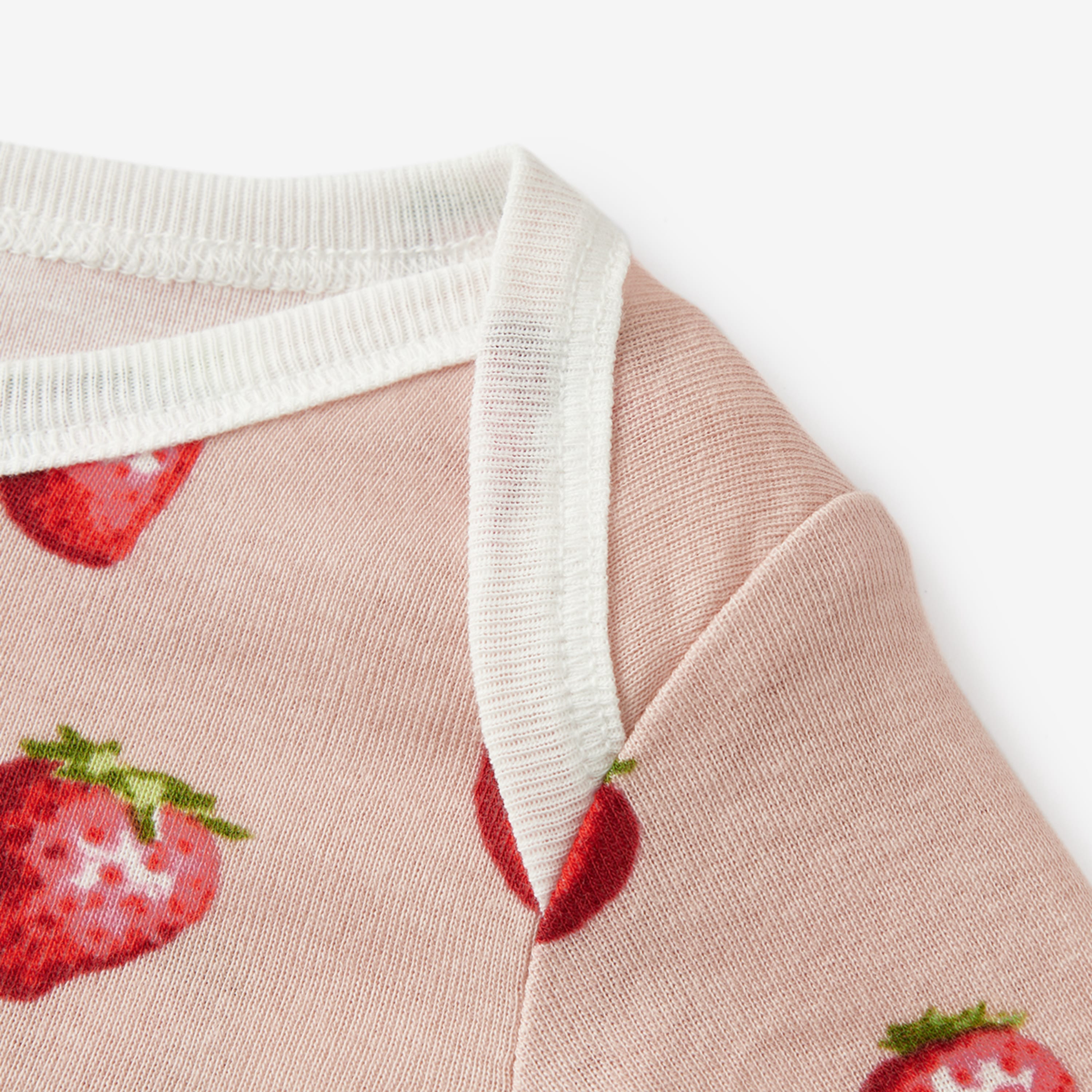 Milkbarn Strawberry Organic Cotton Short Sleeve One Piece | Playroom Avenue