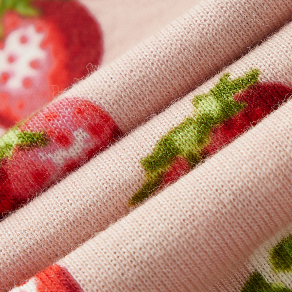 Milkbarn Strawberry Organic Cotton Ruffle One Piece | Playroom Avenue
