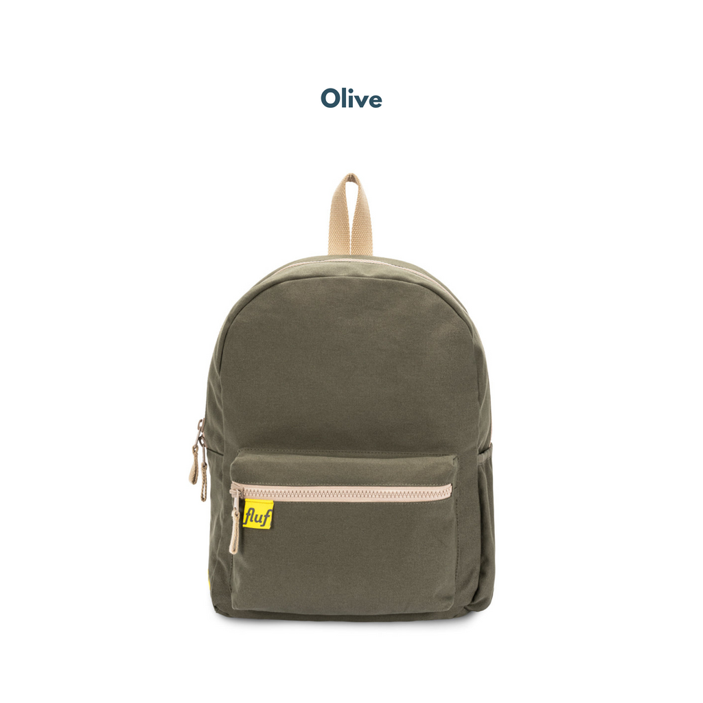 The Good Kiind Backpack - Machine Washable Cotton Olive | Playroom Avenue