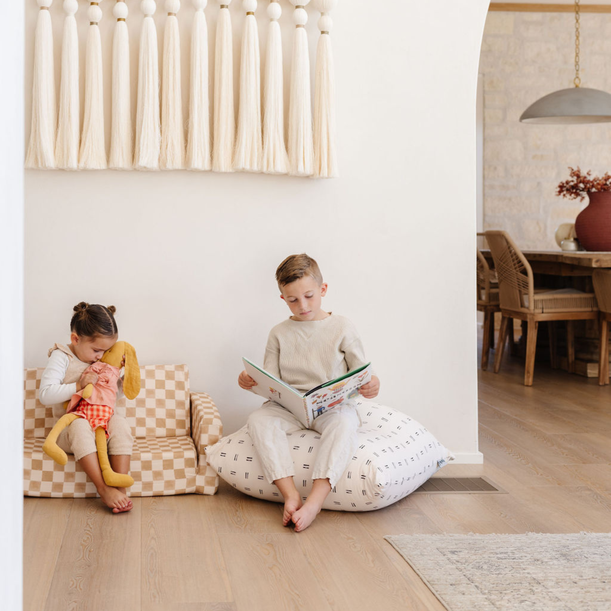 Toki Kids Checker Toffee Play Couch - Playroom Avenue