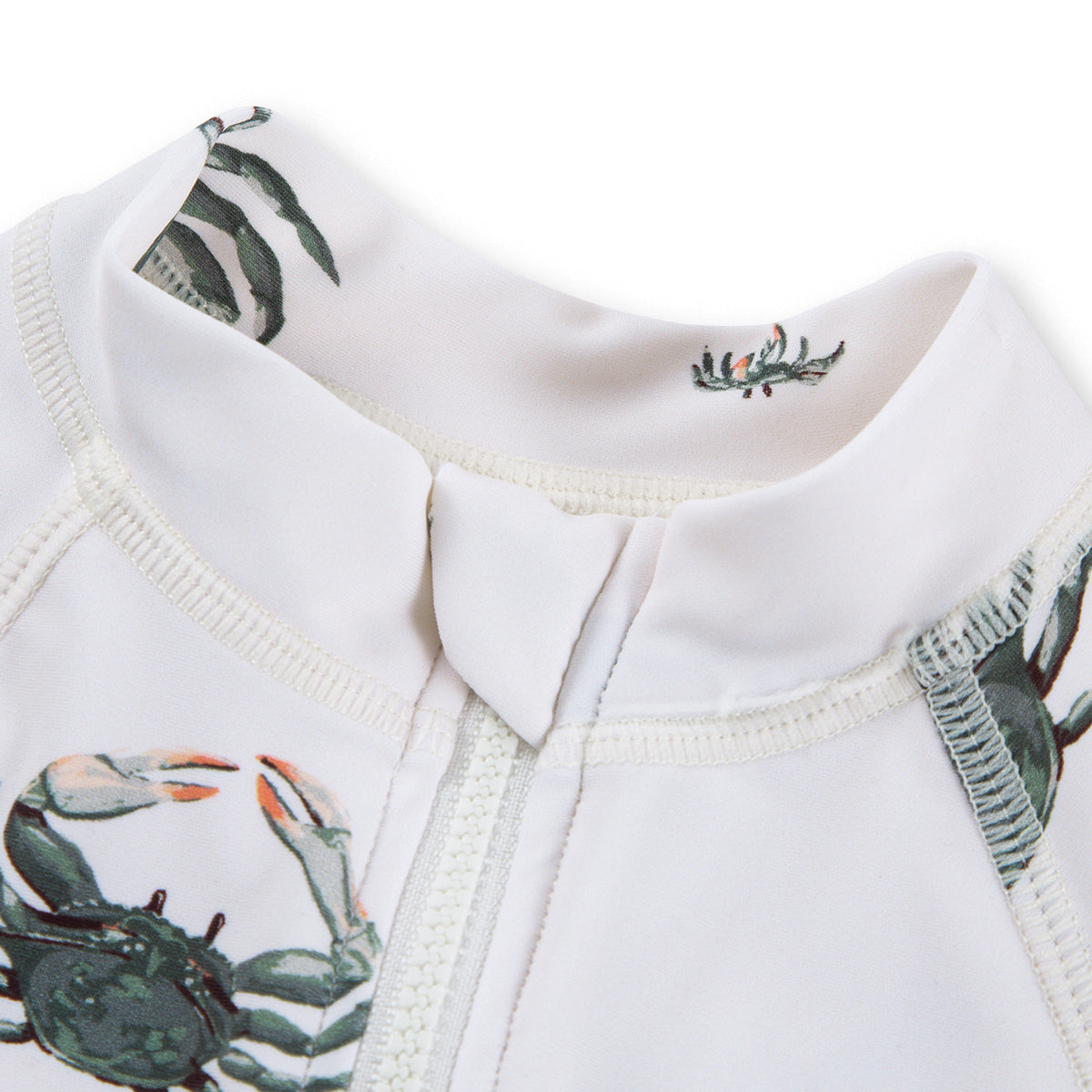 Milkbarn Coastal Crab Zipper Short Sleeve Shortall Swimsuit